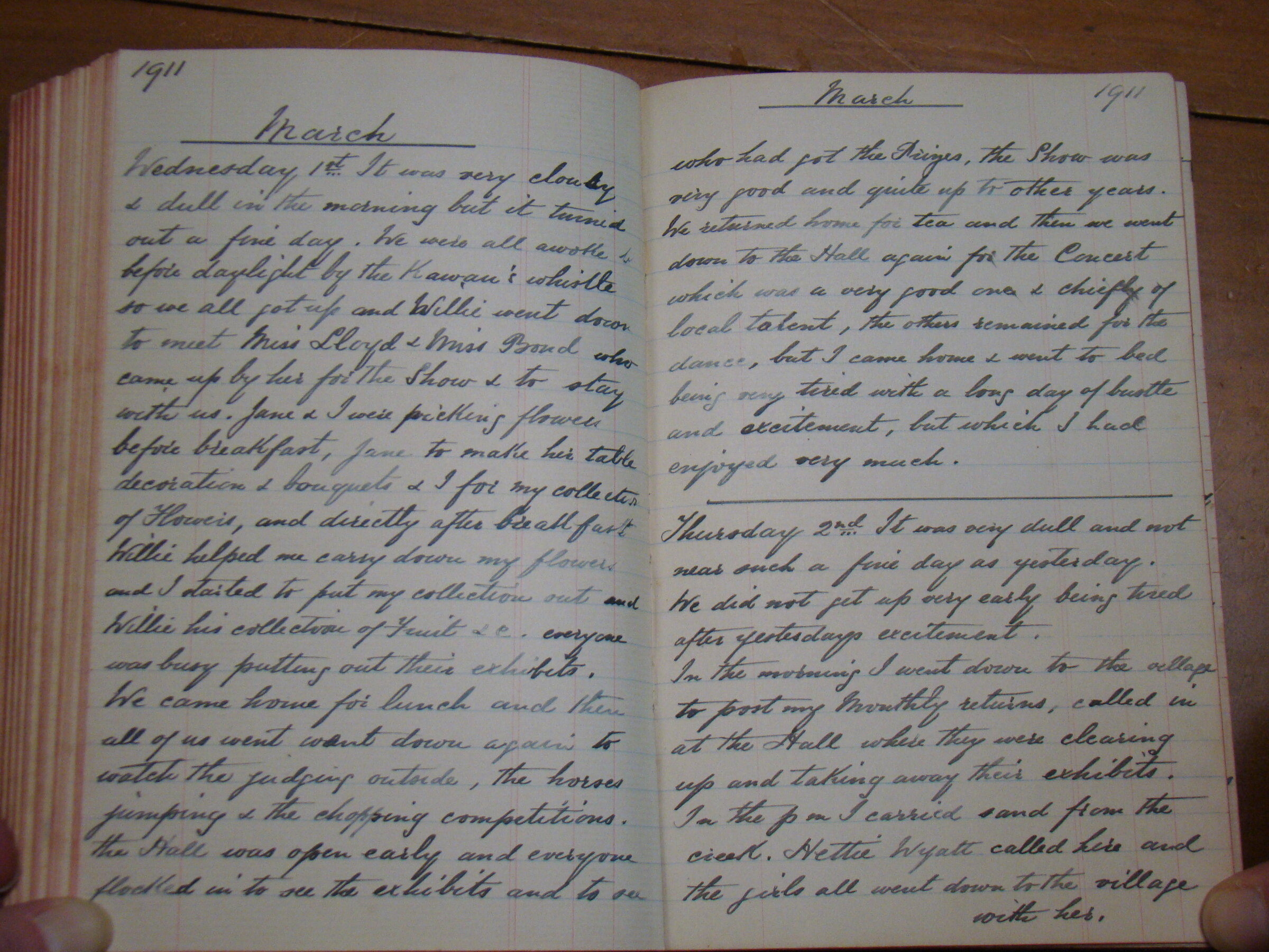 Original CS Clarke diary page