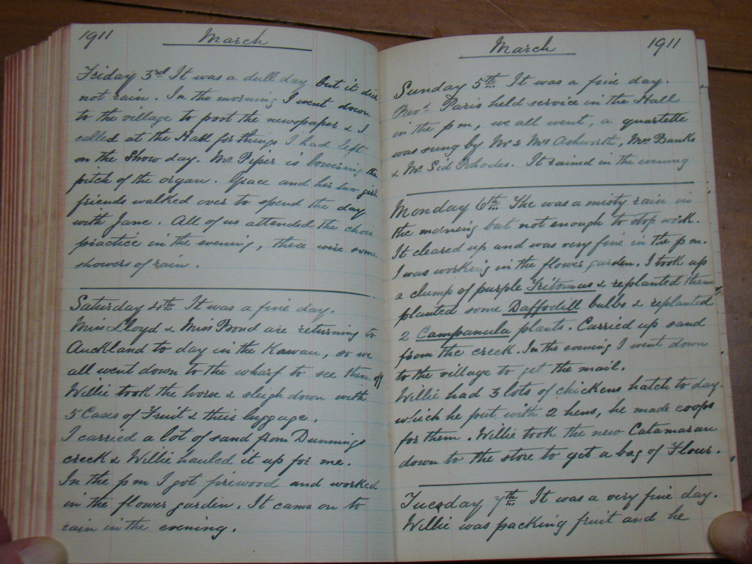 Original CS Clarke diary page