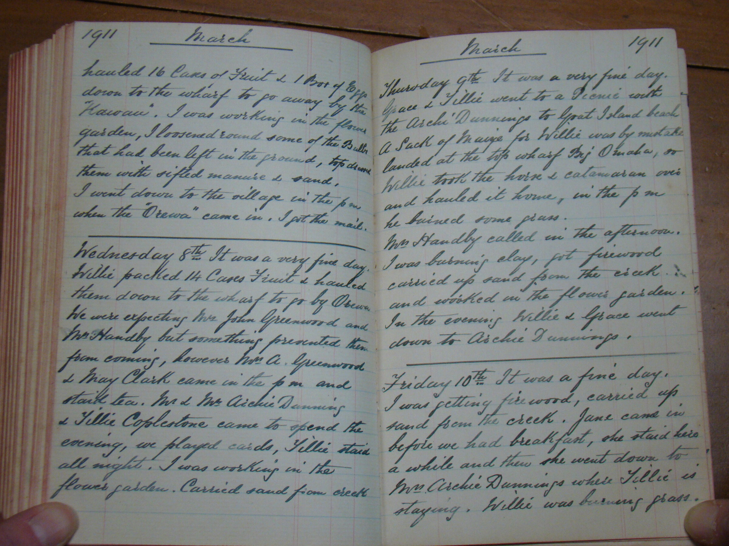 Original CS Clarke diary page
