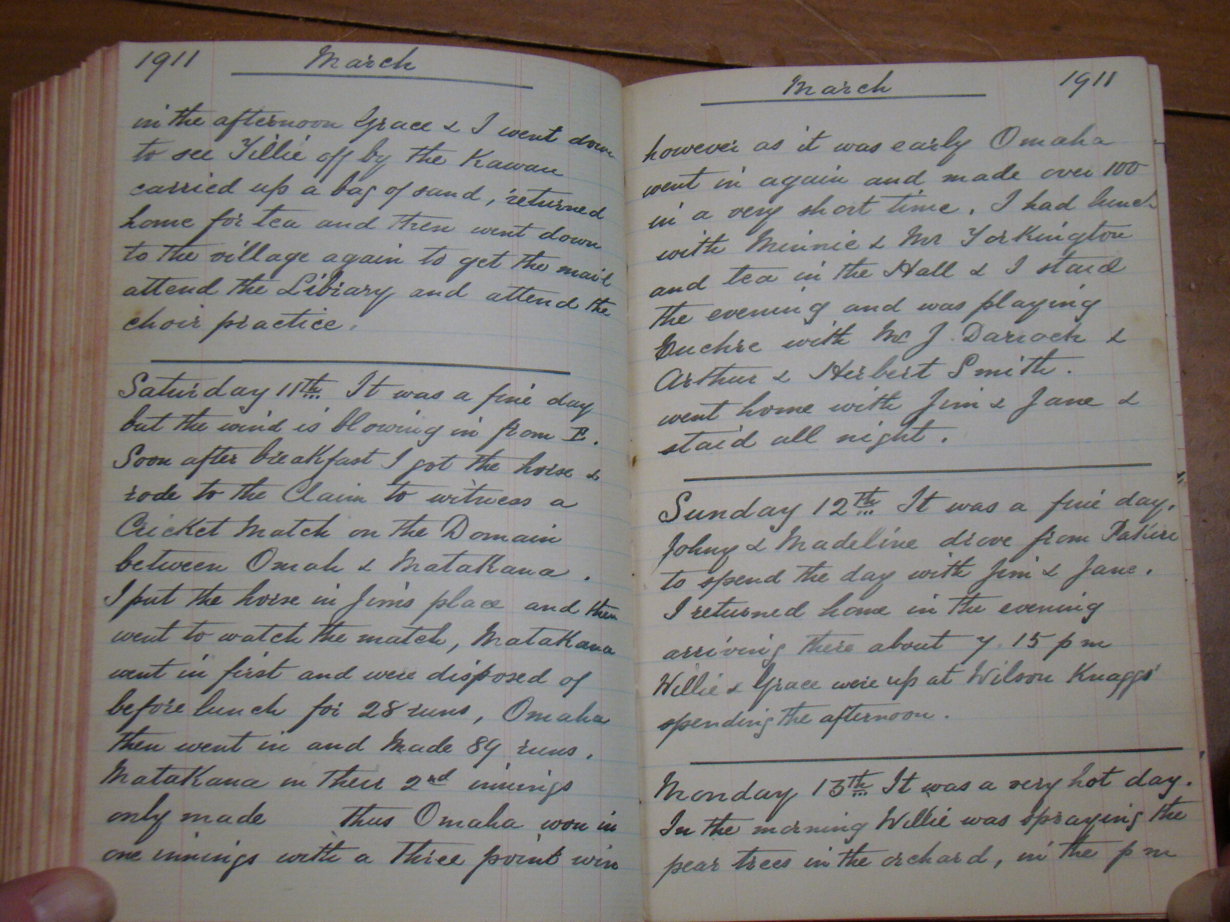 Original CS Clarke diary page