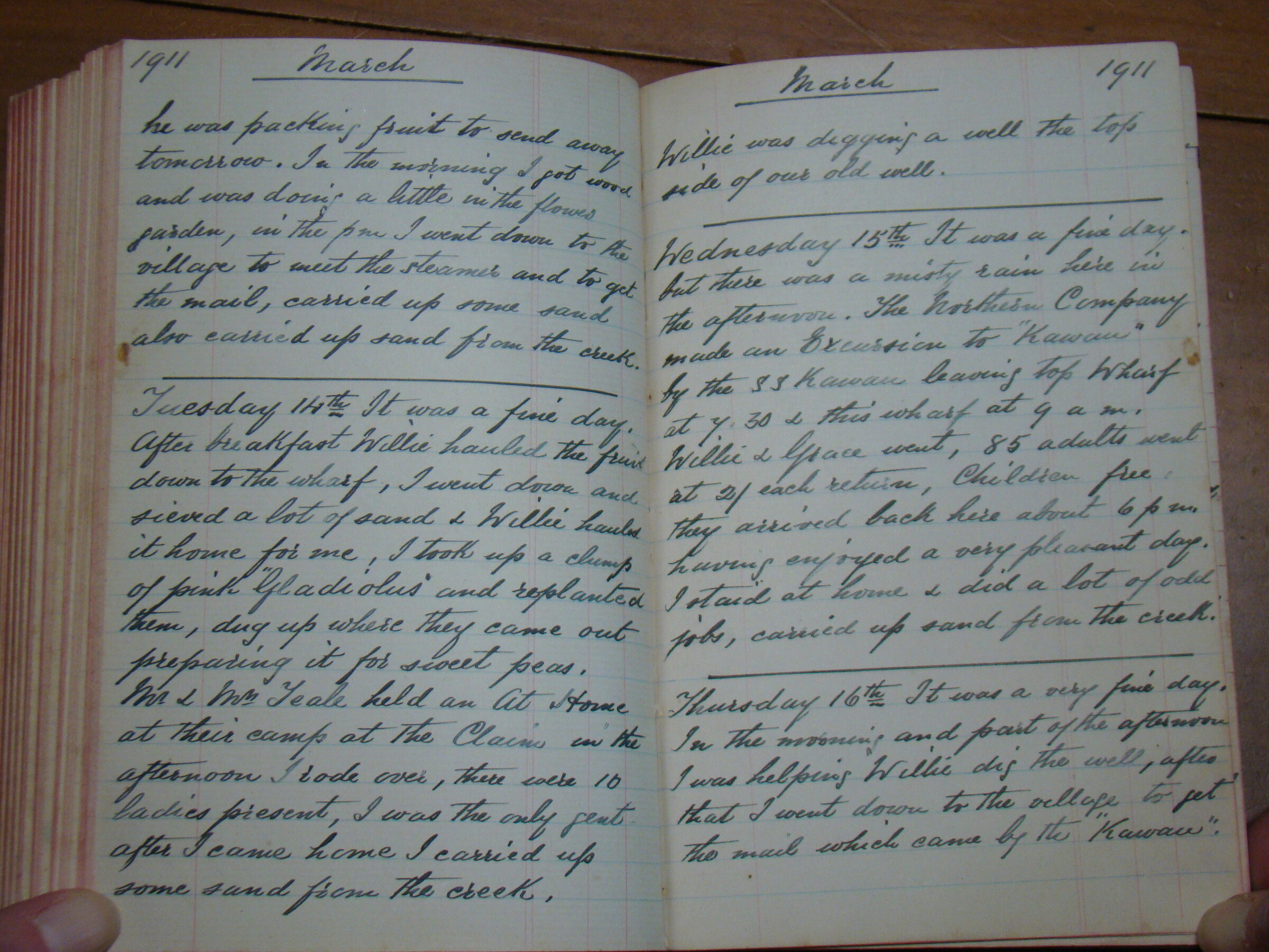 Original CS Clarke diary page