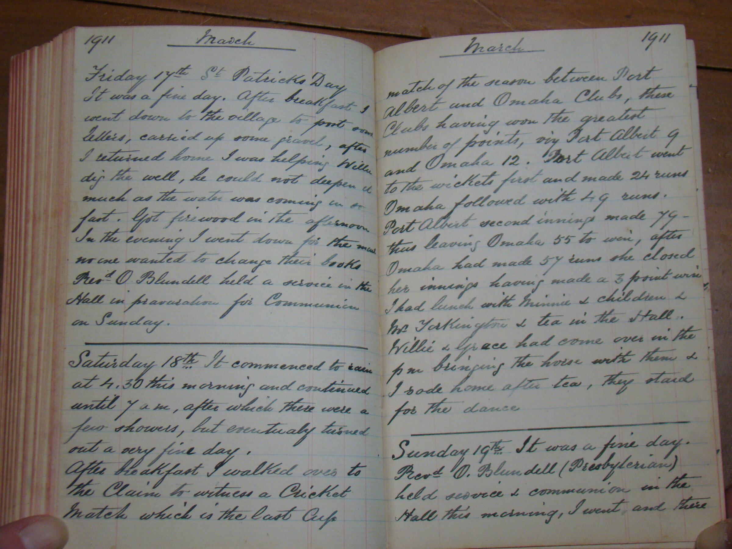 Original CS Clarke diary page
