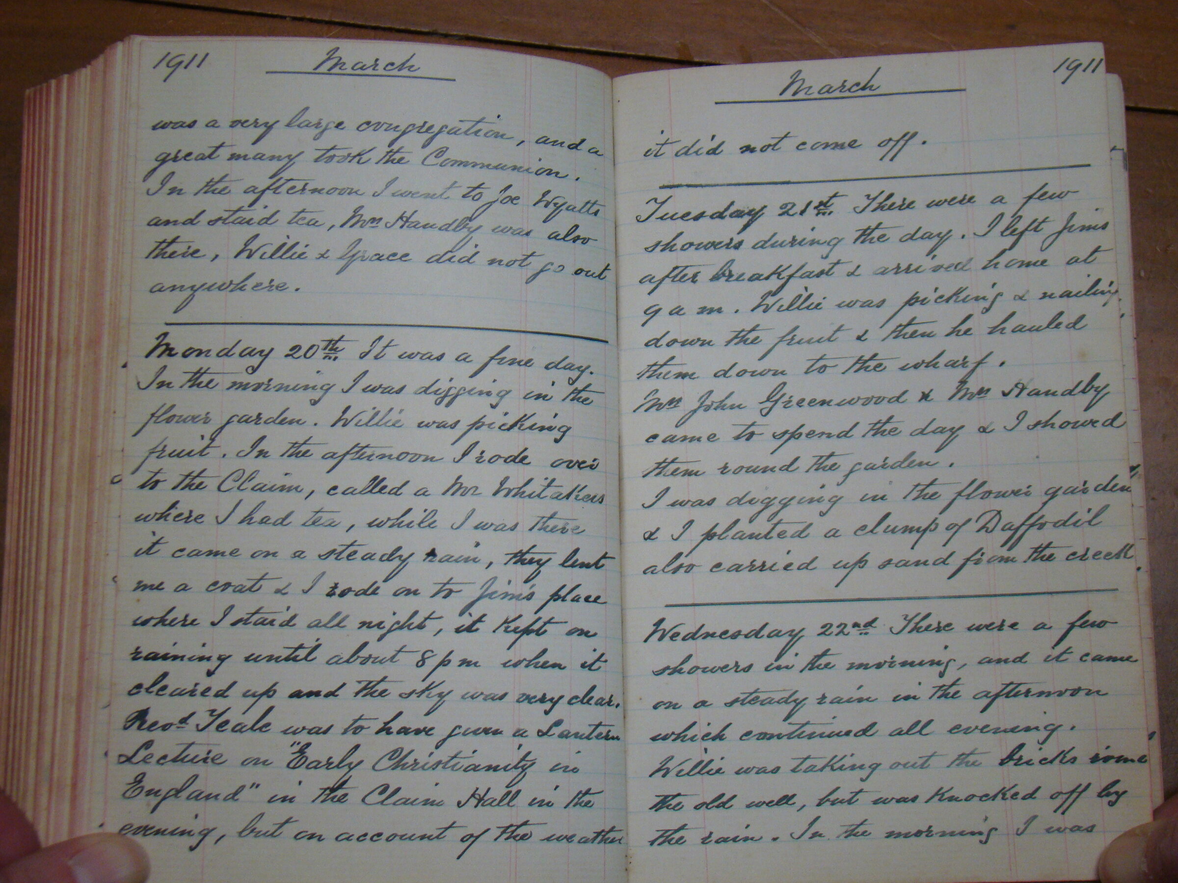 Original CS Clarke diary page