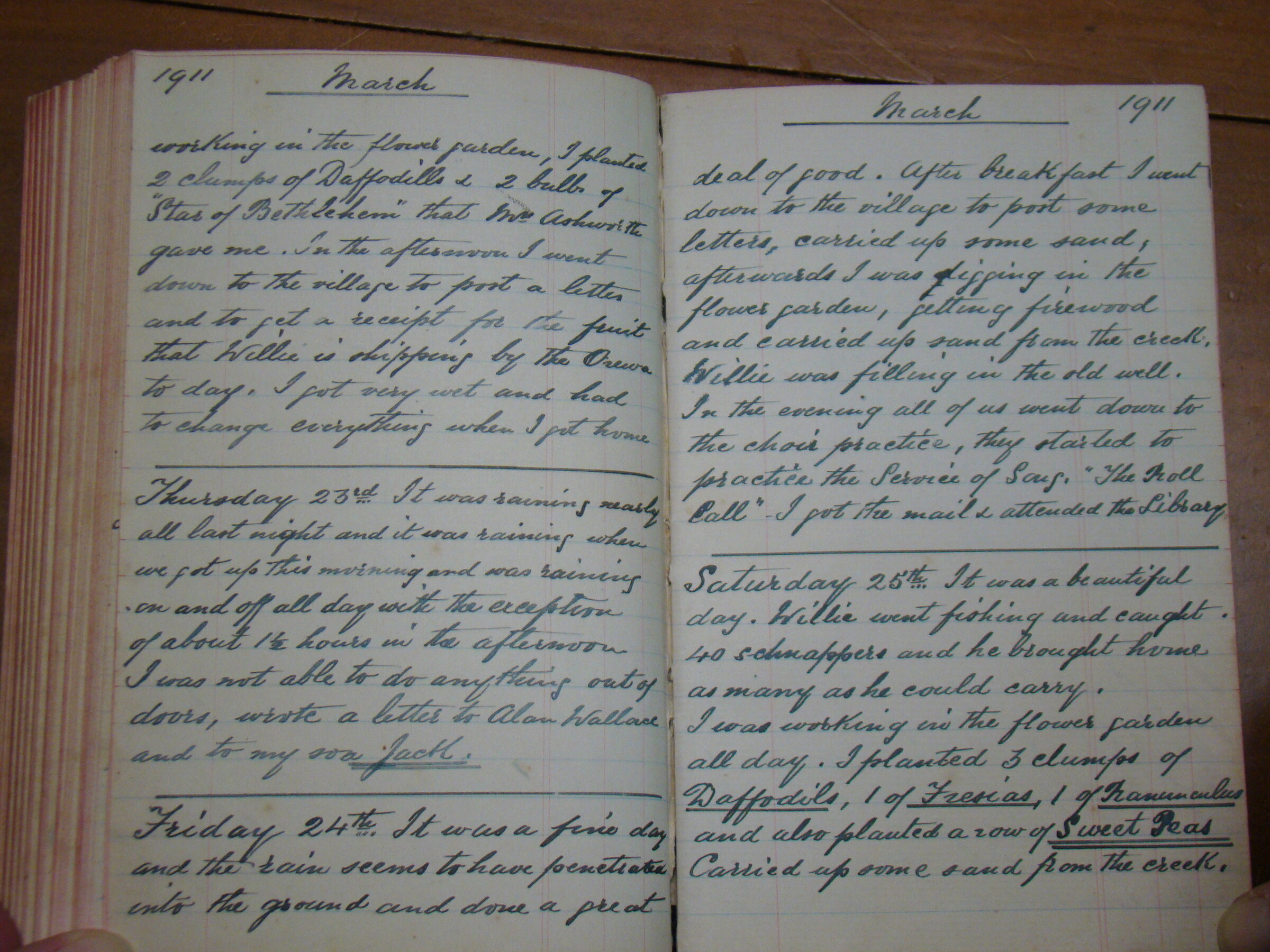 Original CS Clarke diary page