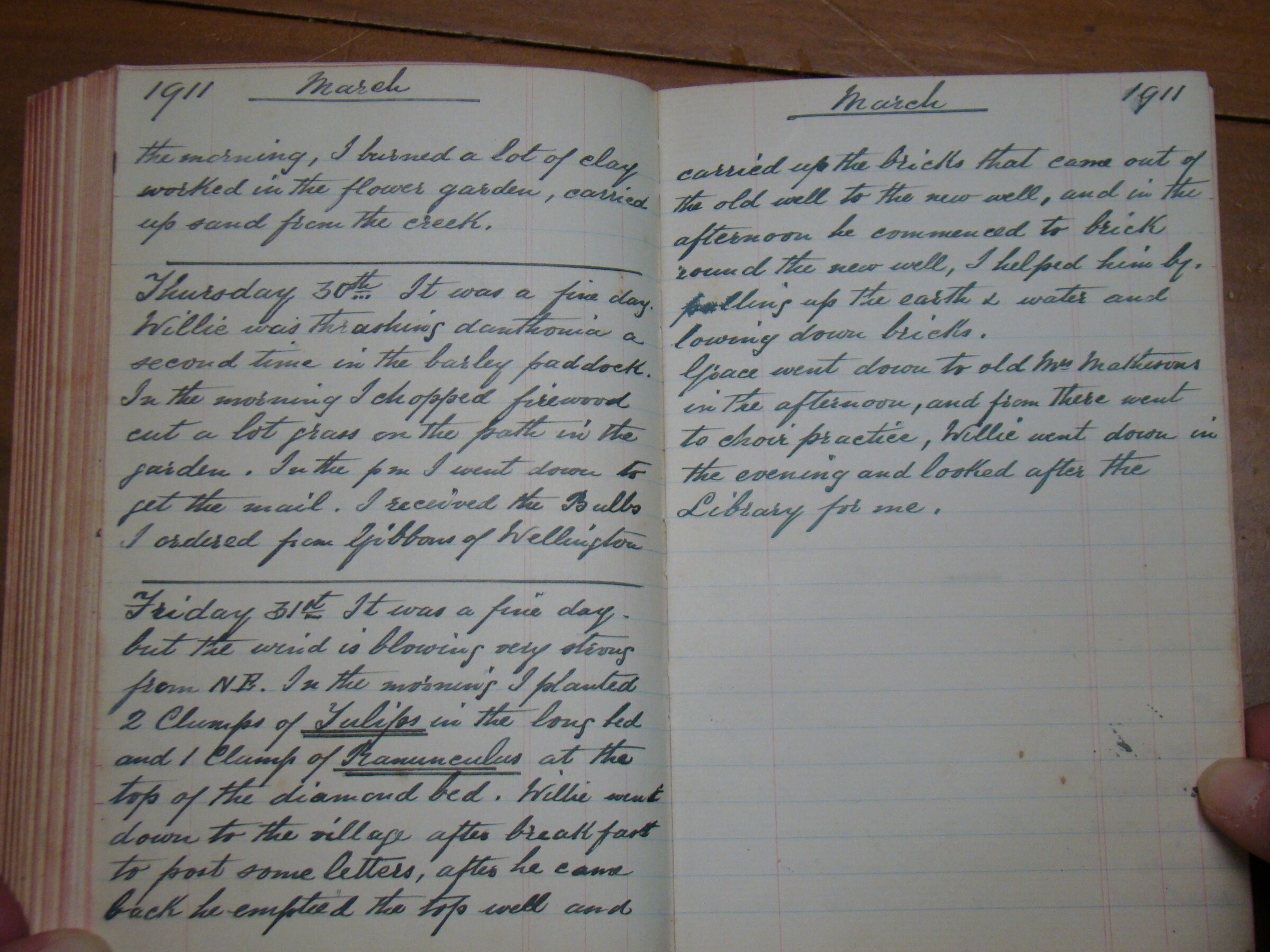 Original CS Clarke diary page