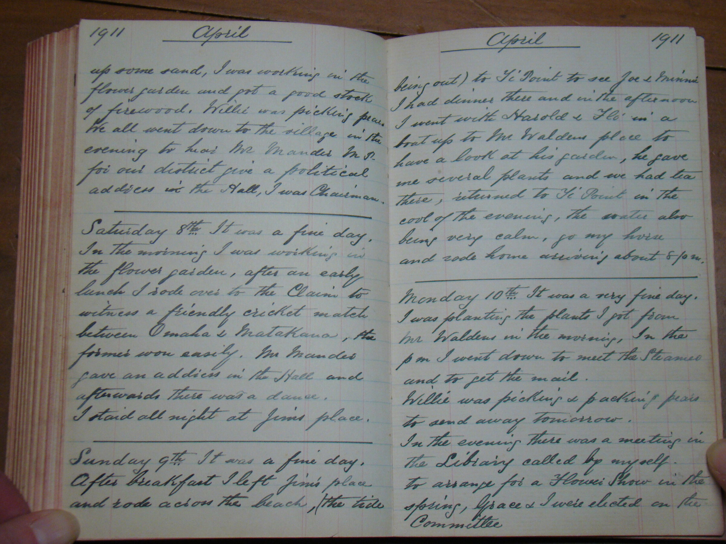 Original CS Clarke diary page