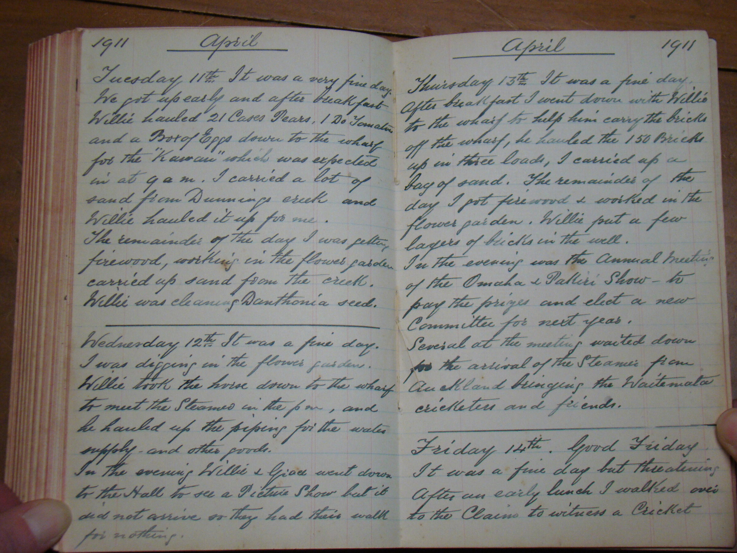 Original CS Clarke diary page