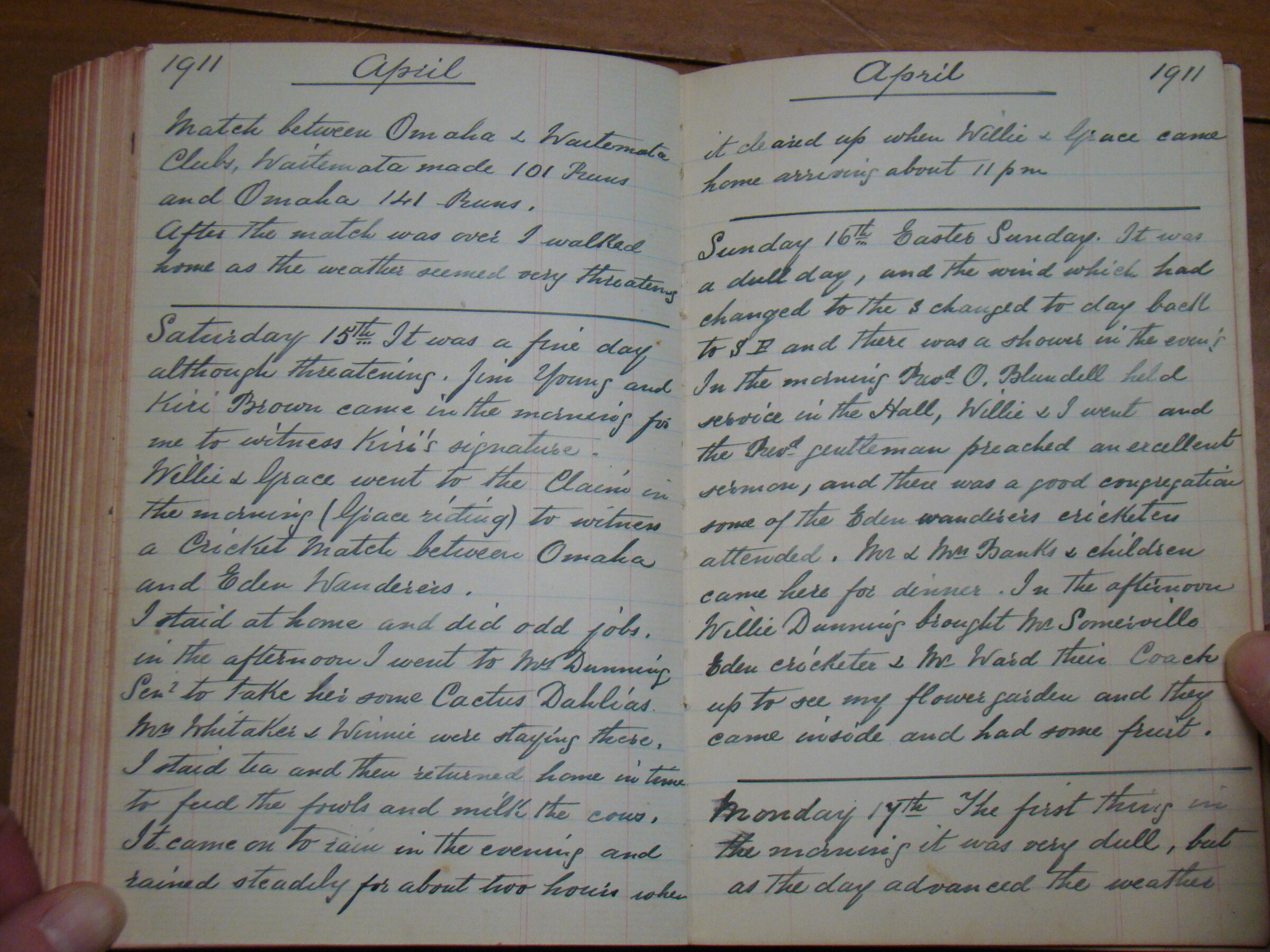 Original CS Clarke diary page