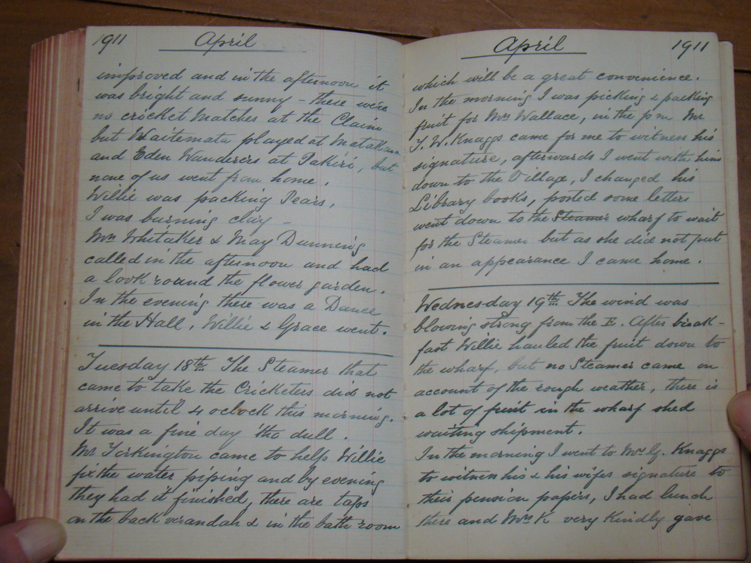 Original CS Clarke diary page