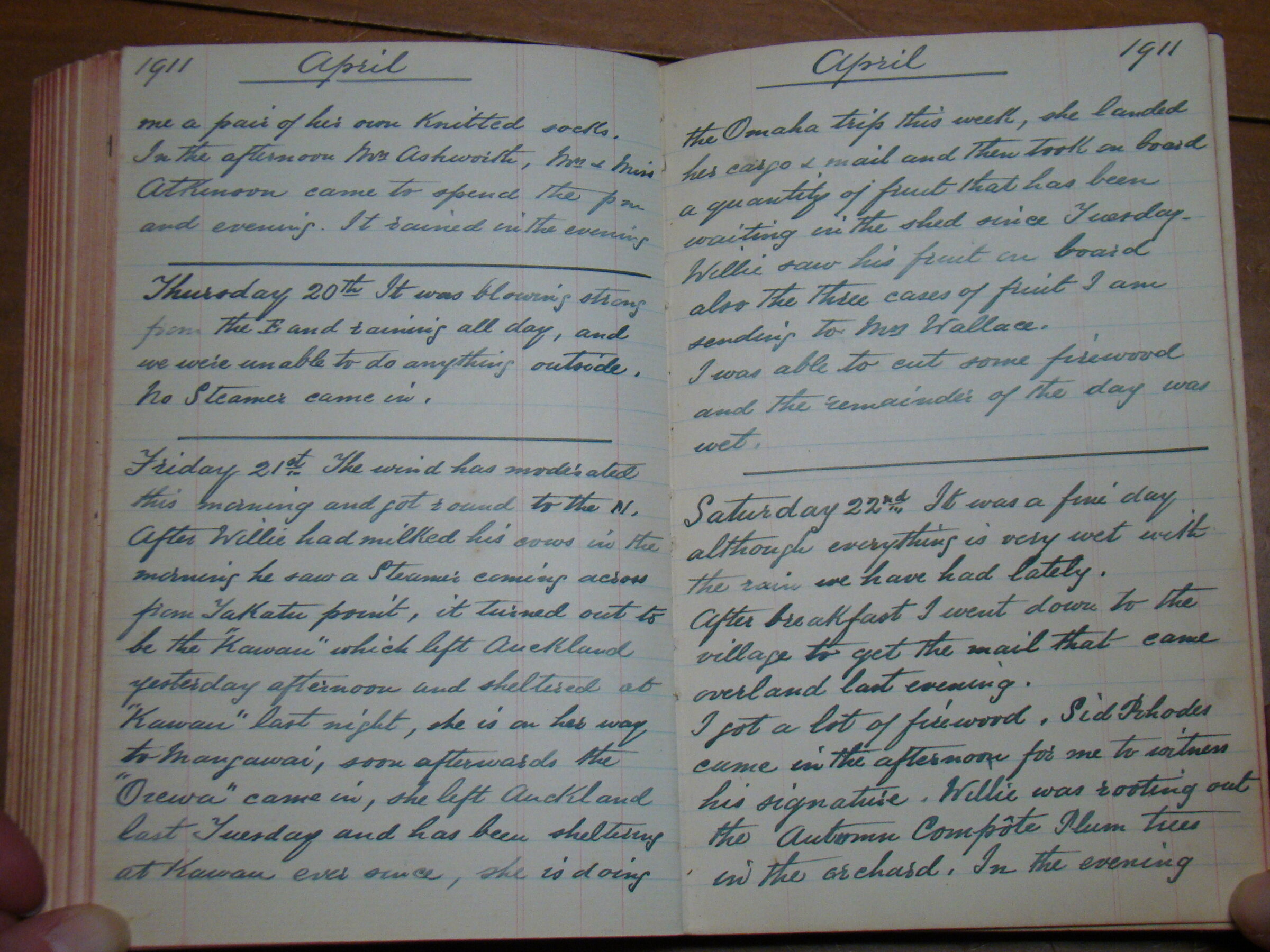 Original CS Clarke diary page