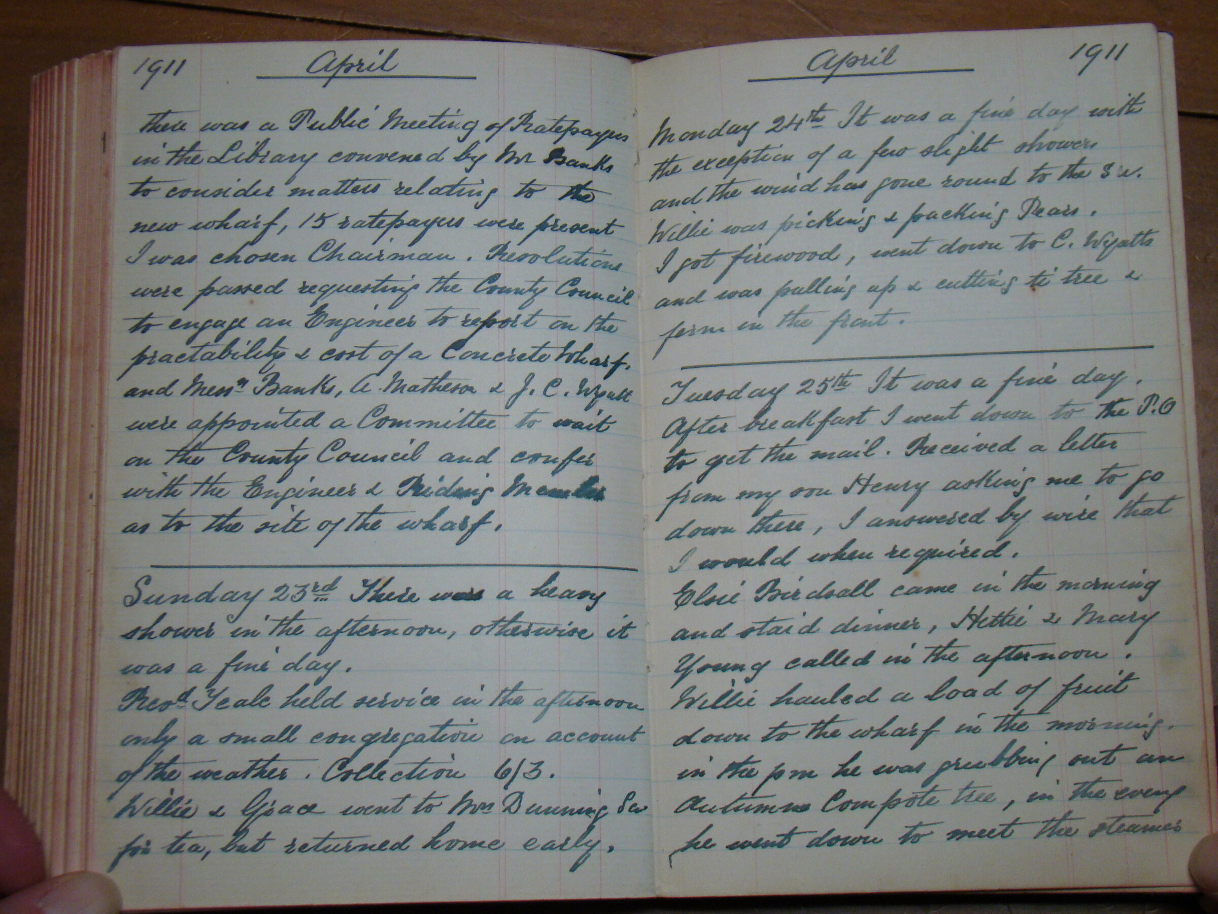Original CS Clarke diary page