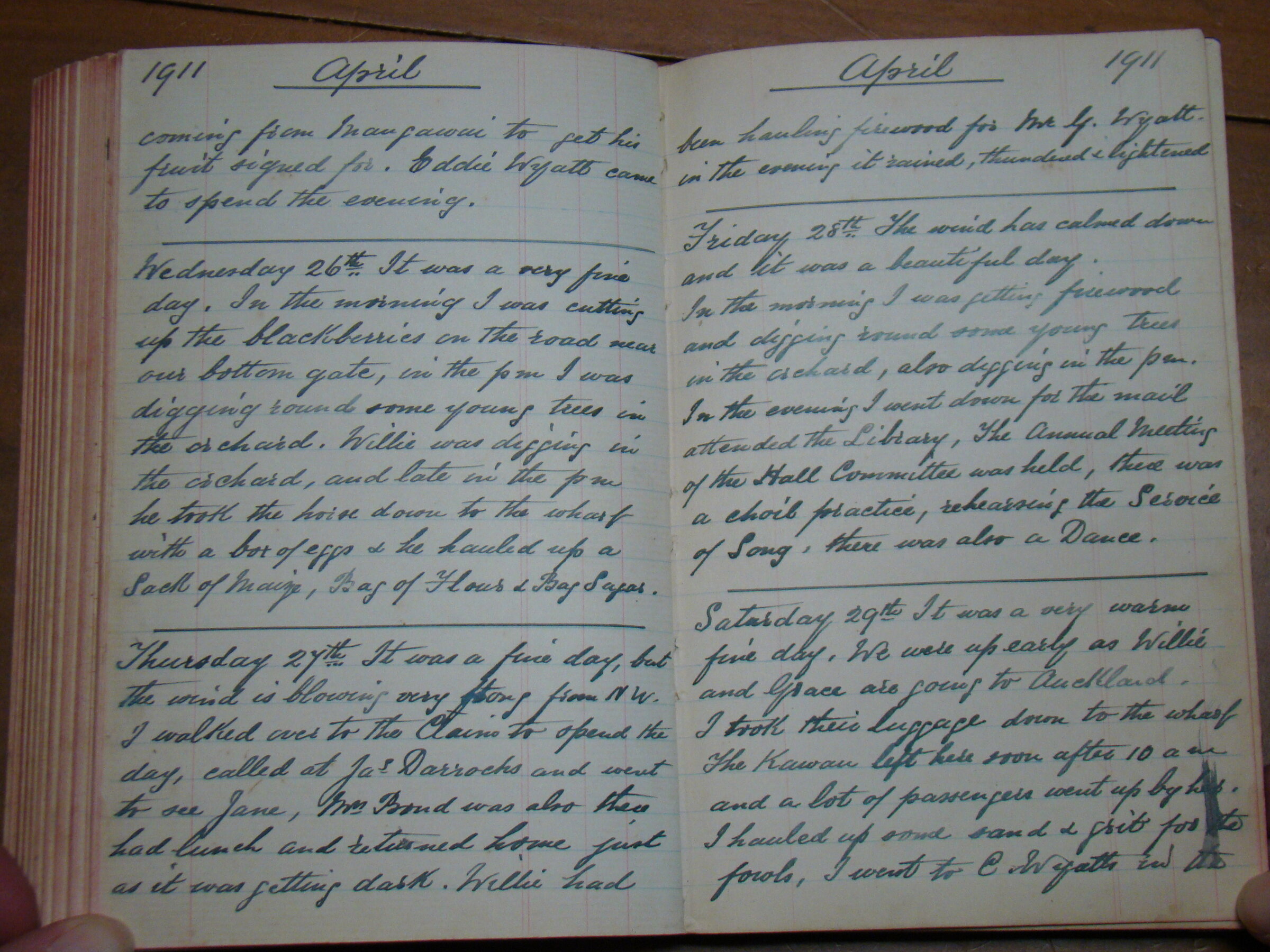 Original CS Clarke diary page