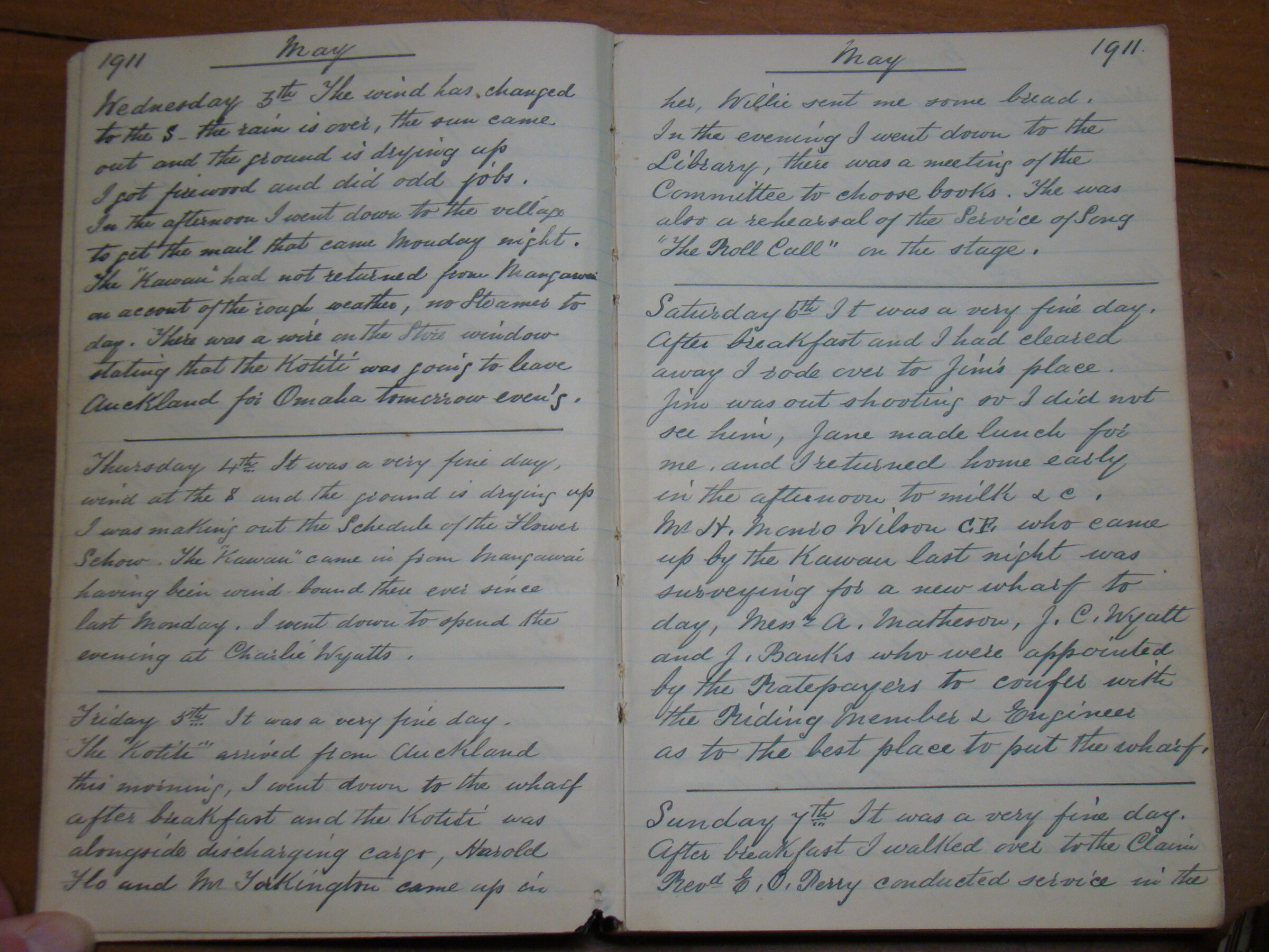 Original CS Clarke diary page