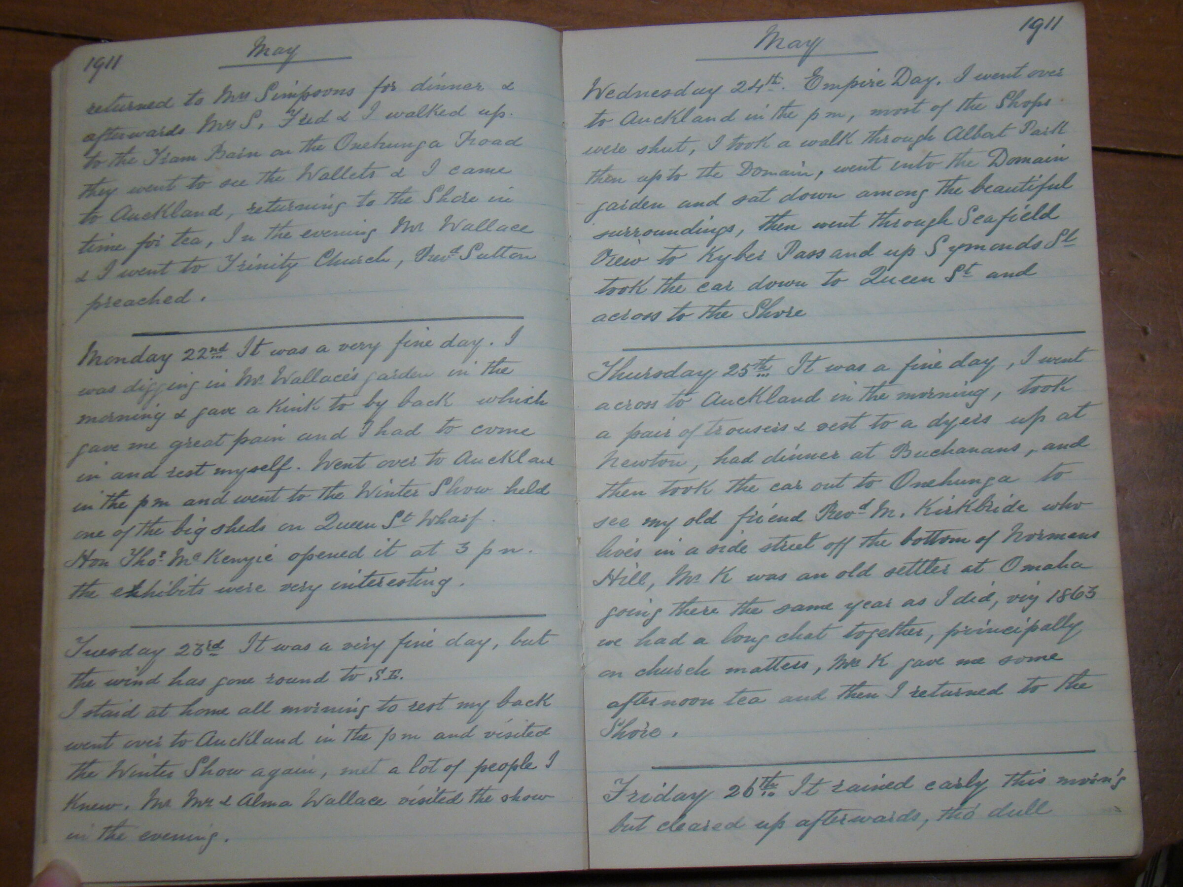 Original CS Clarke diary page