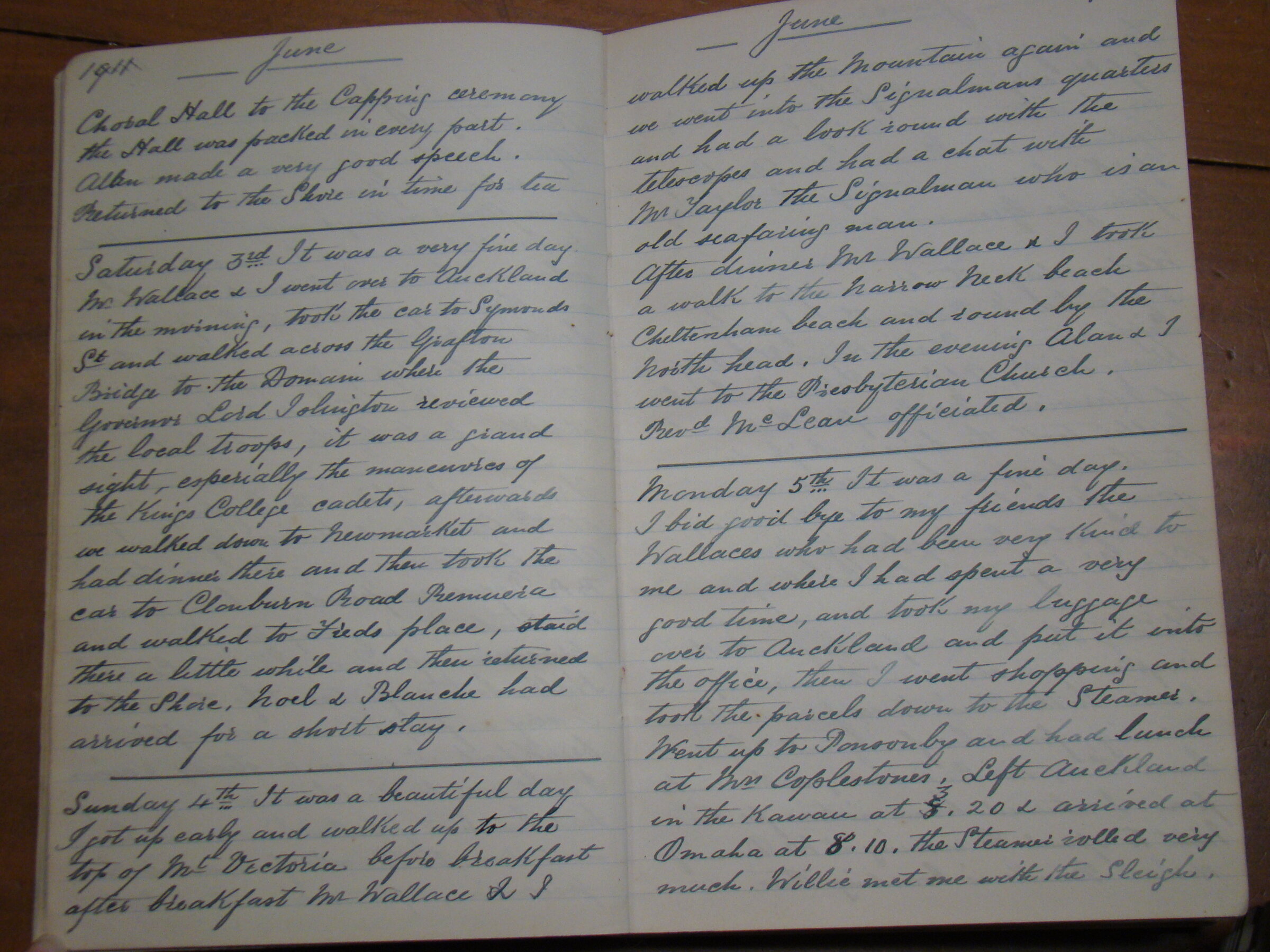 Original CS Clarke diary page