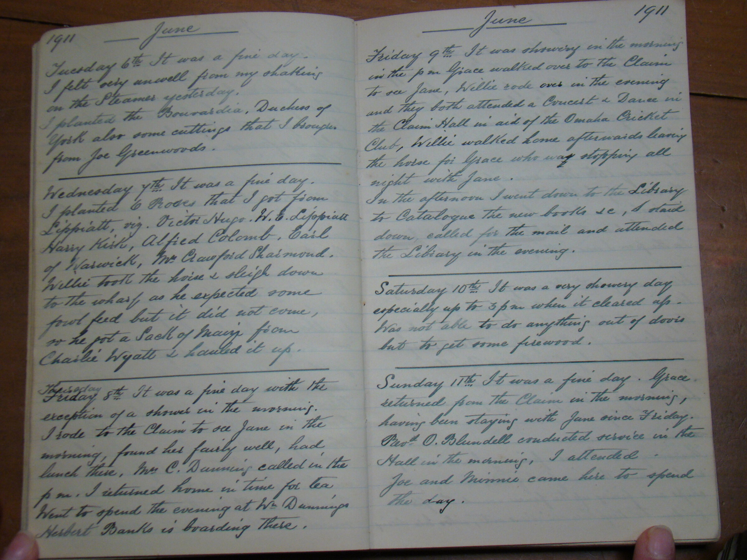 Original CS Clarke diary page