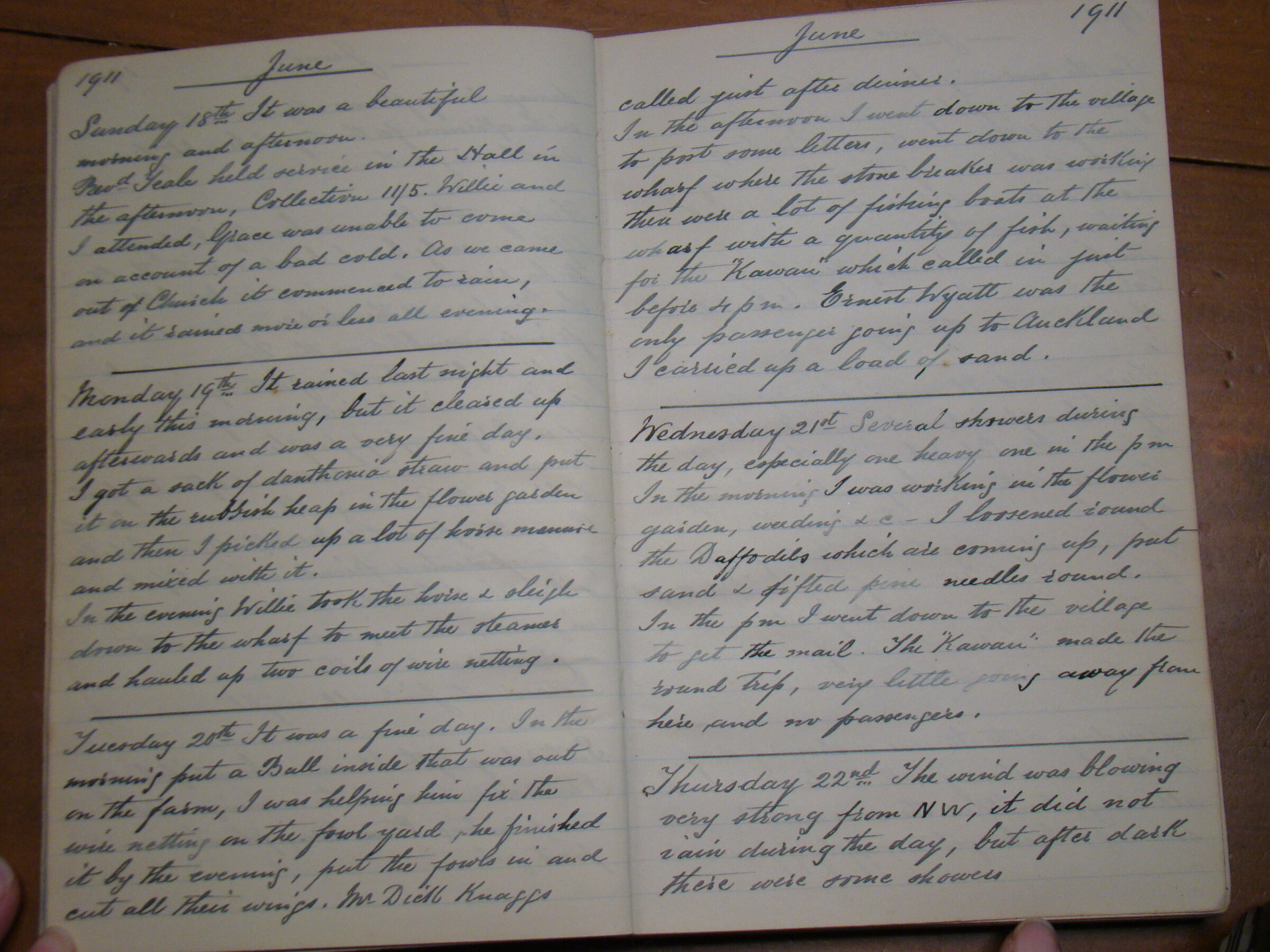 Original CS Clarke diary page