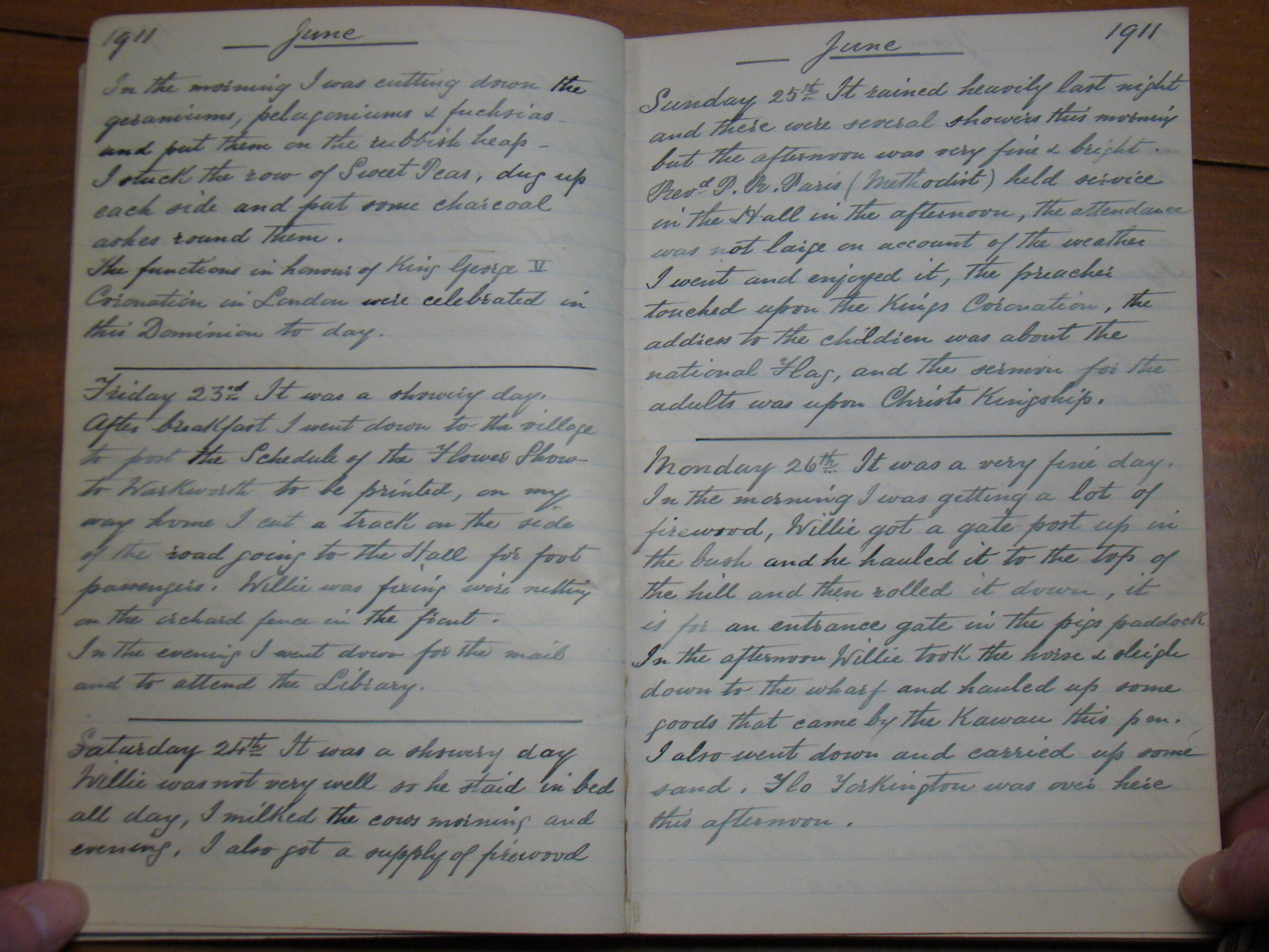 Original CS Clarke diary page