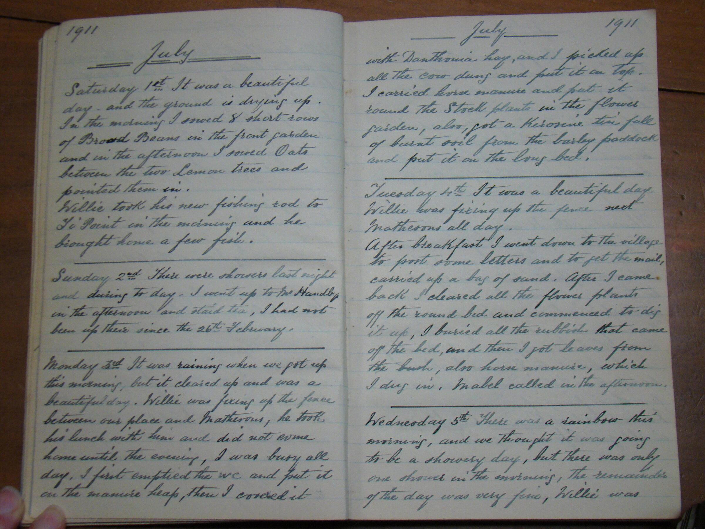 Original CS Clarke diary page