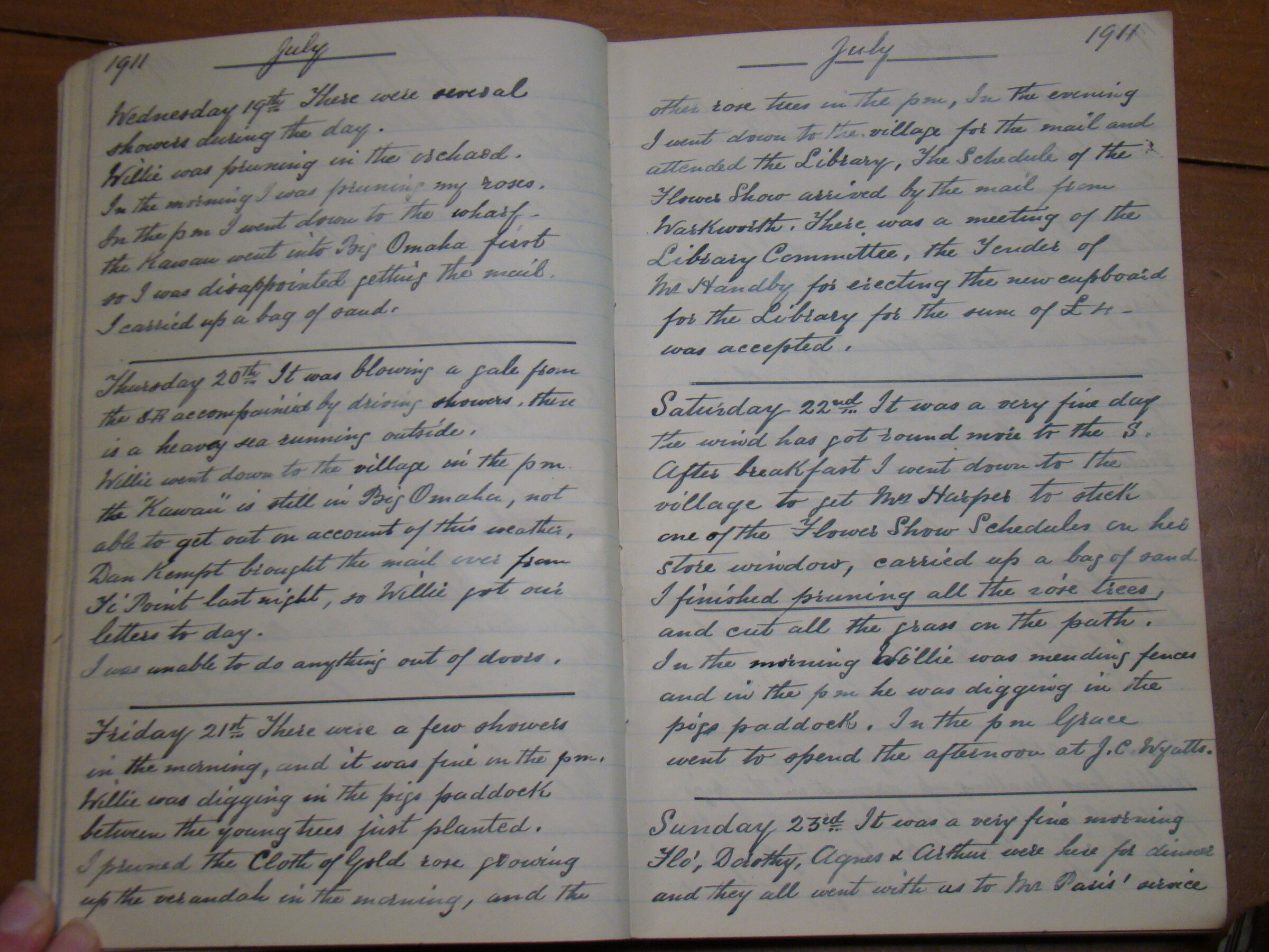 Original CS Clarke diary page