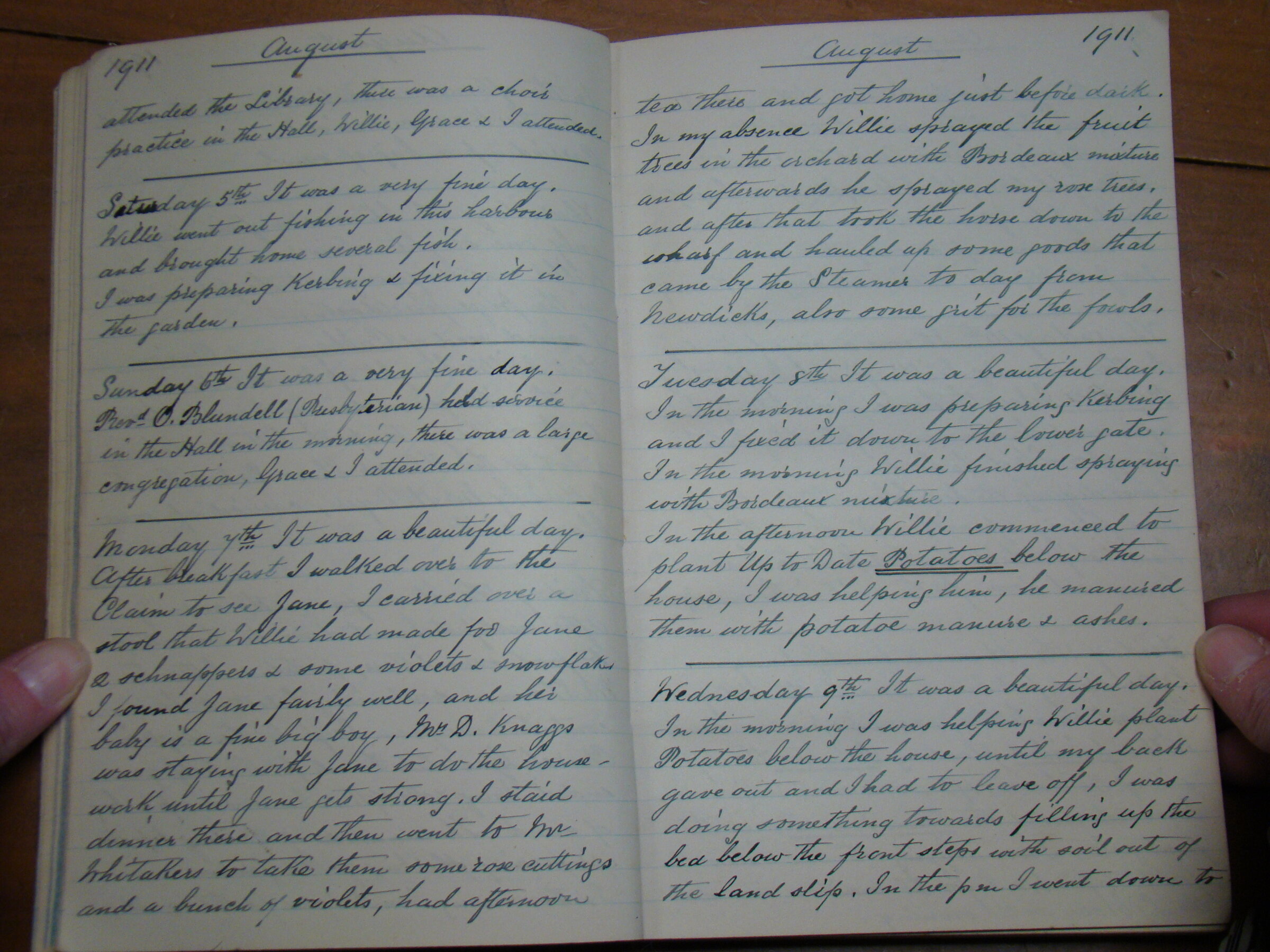 Original CS Clarke diary page