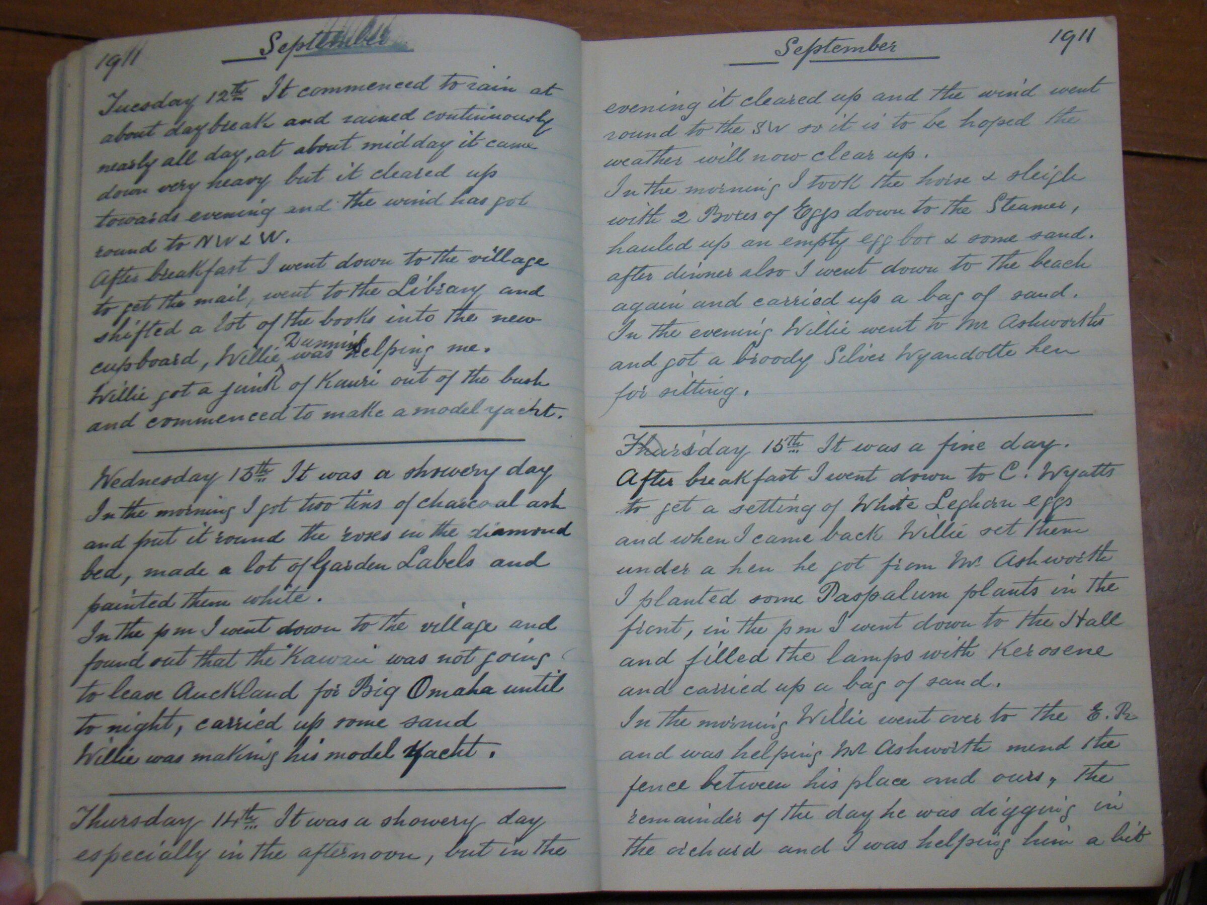 Original CS Clarke diary page