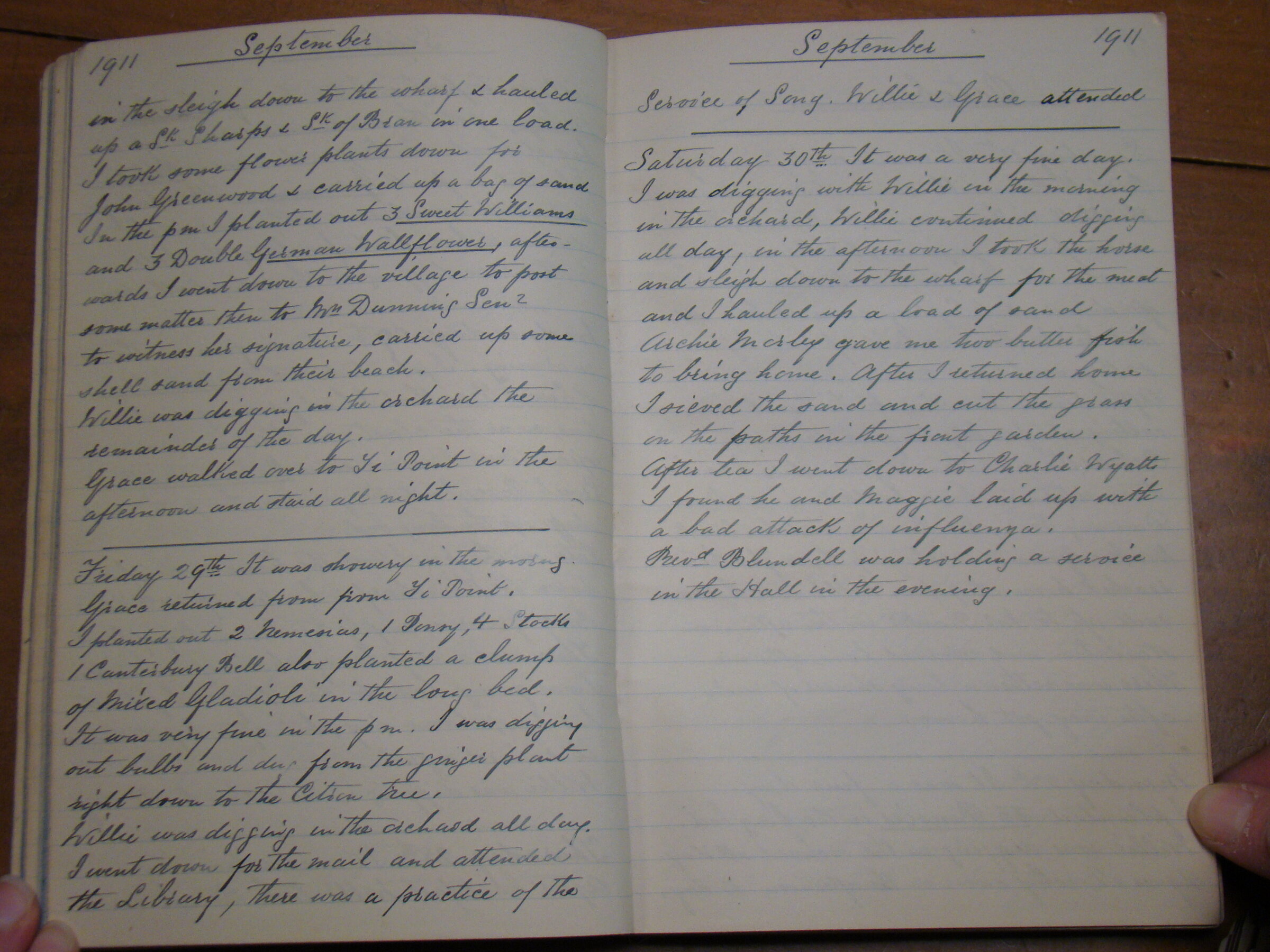 Original CS Clarke diary page