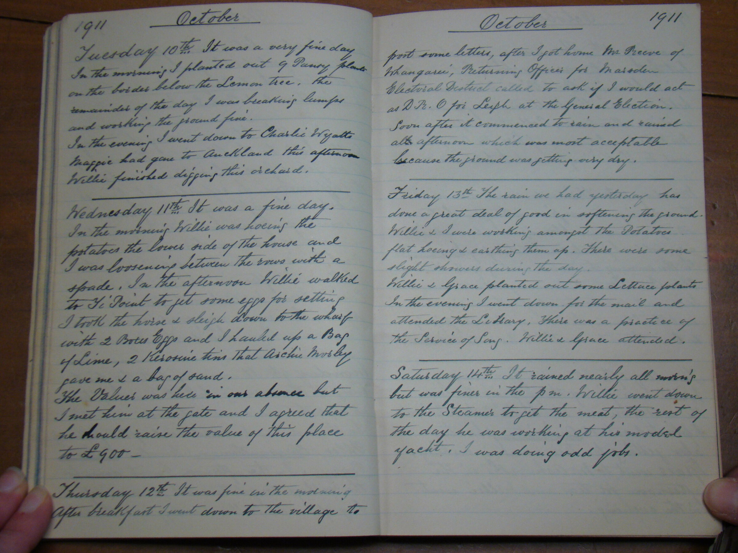 Original CS Clarke diary page