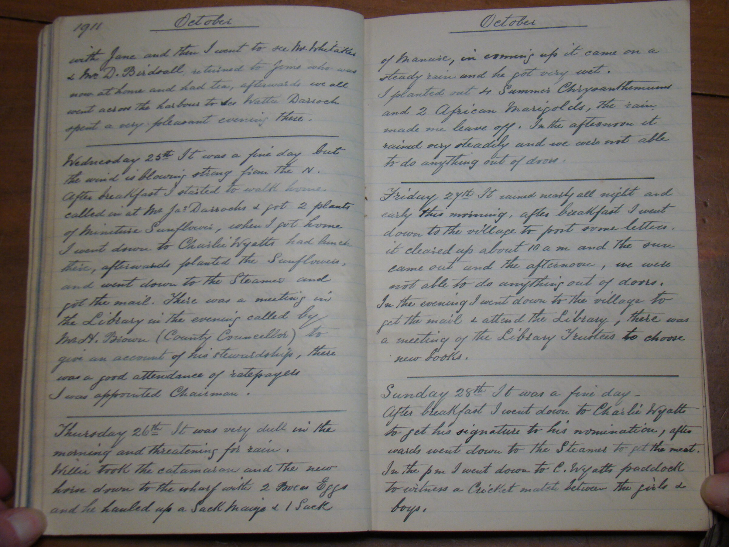 Original CS Clarke diary page
