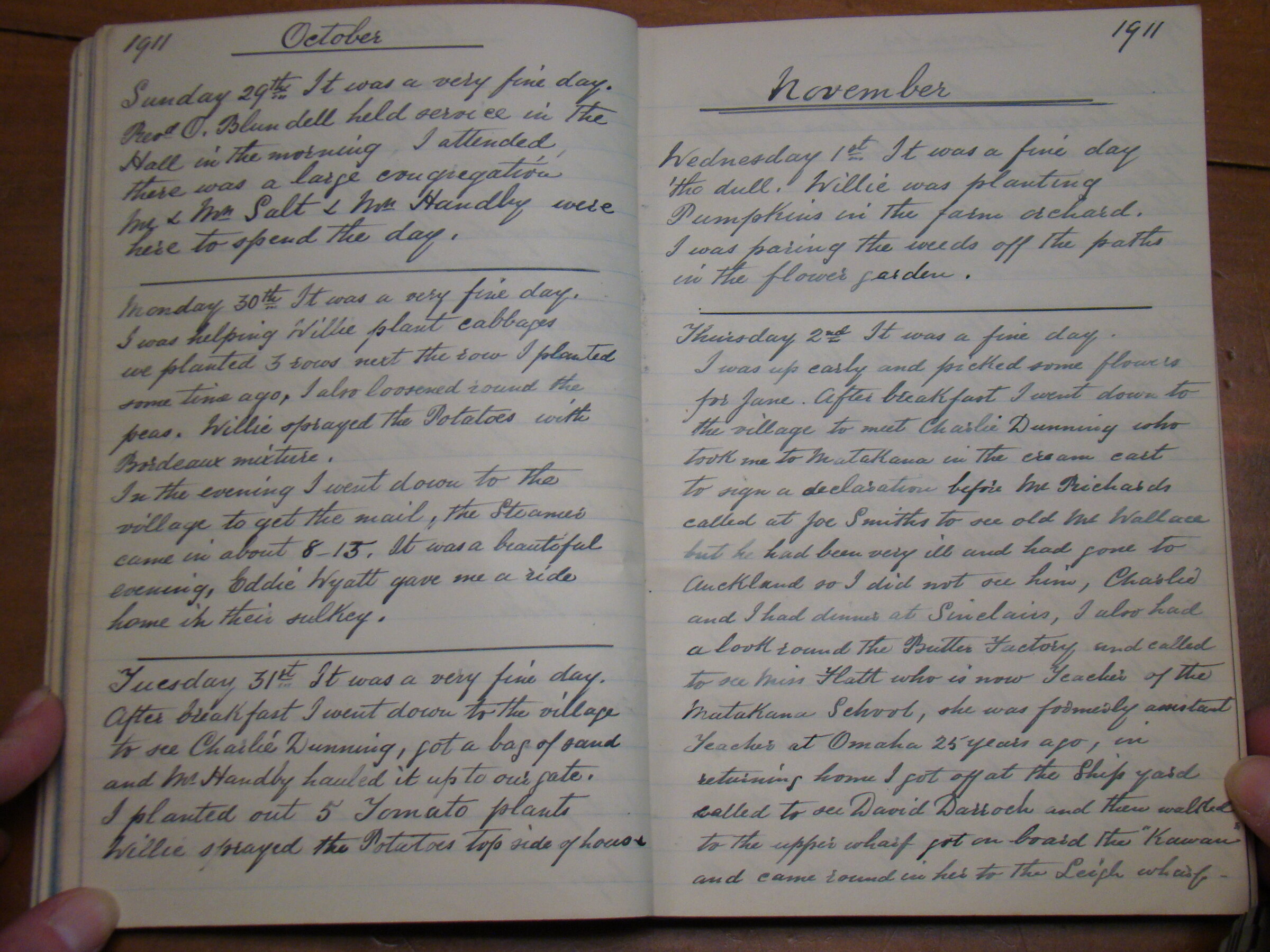 Original CS Clarke diary page