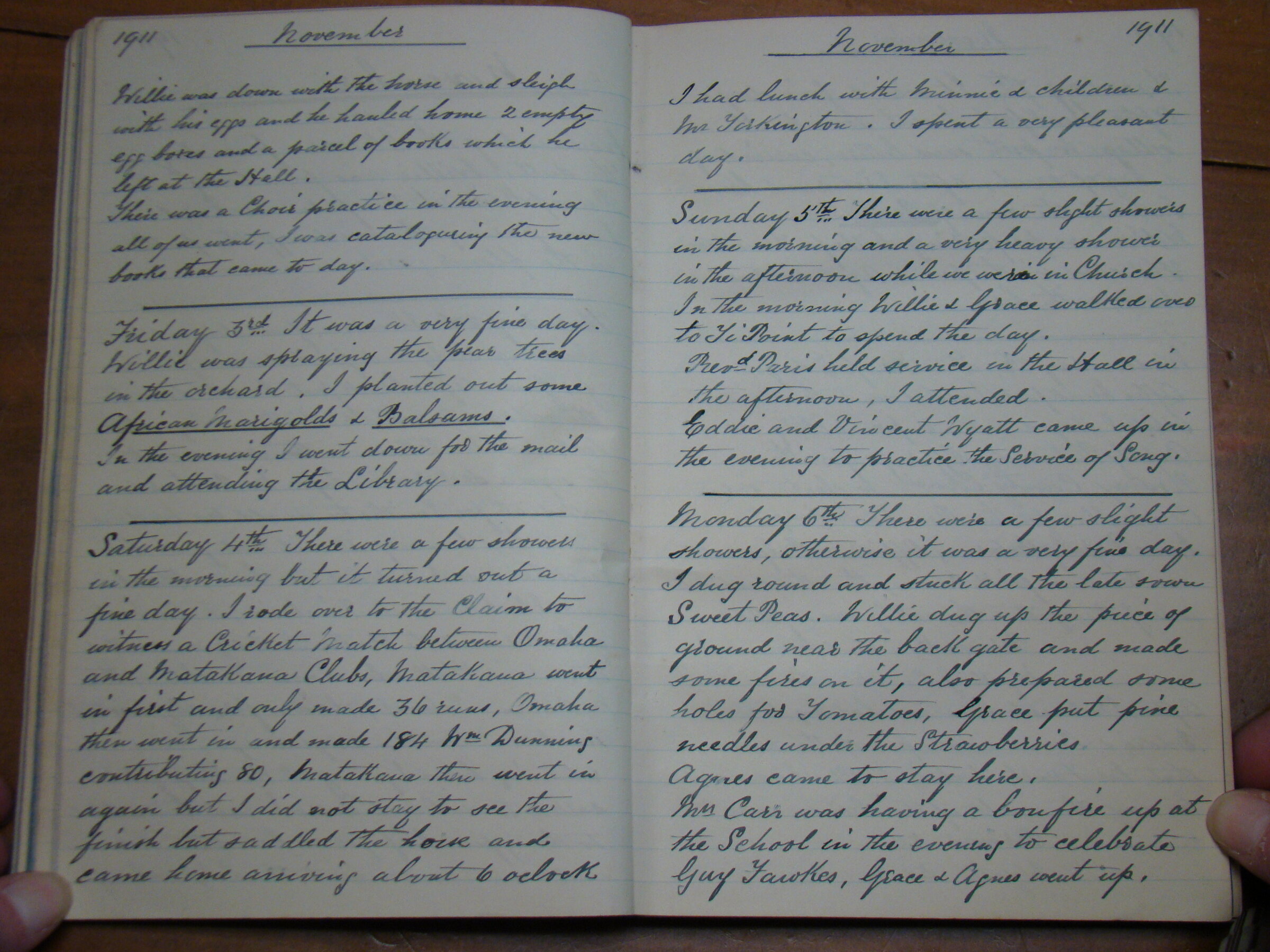 Original CS Clarke diary page