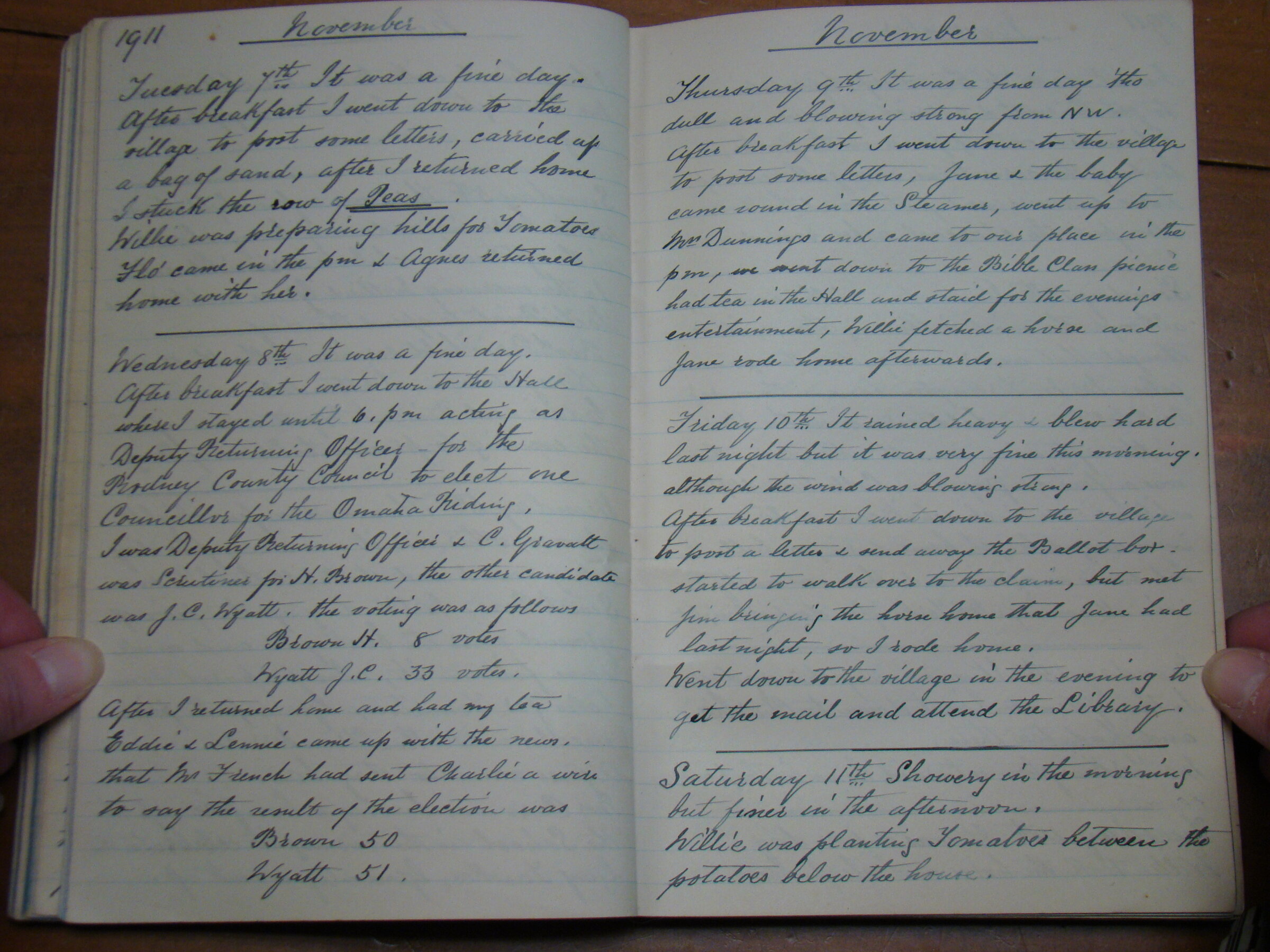 Original CS Clarke diary page