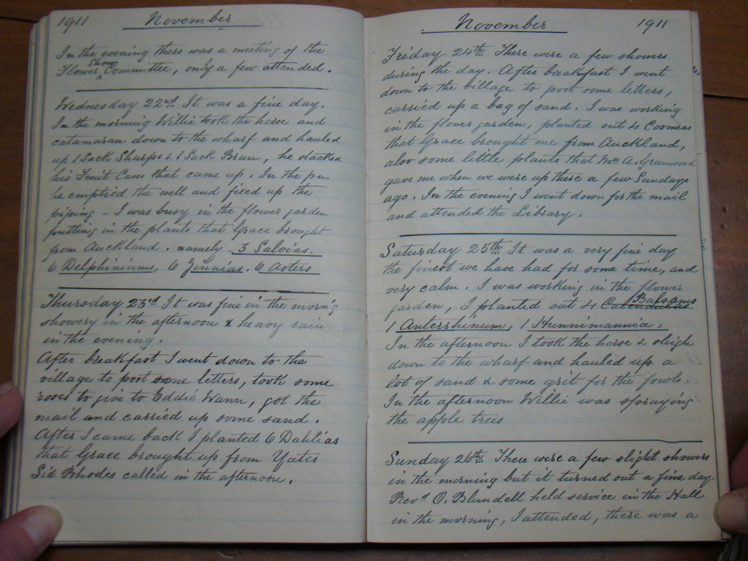 Original CS Clarke diary page