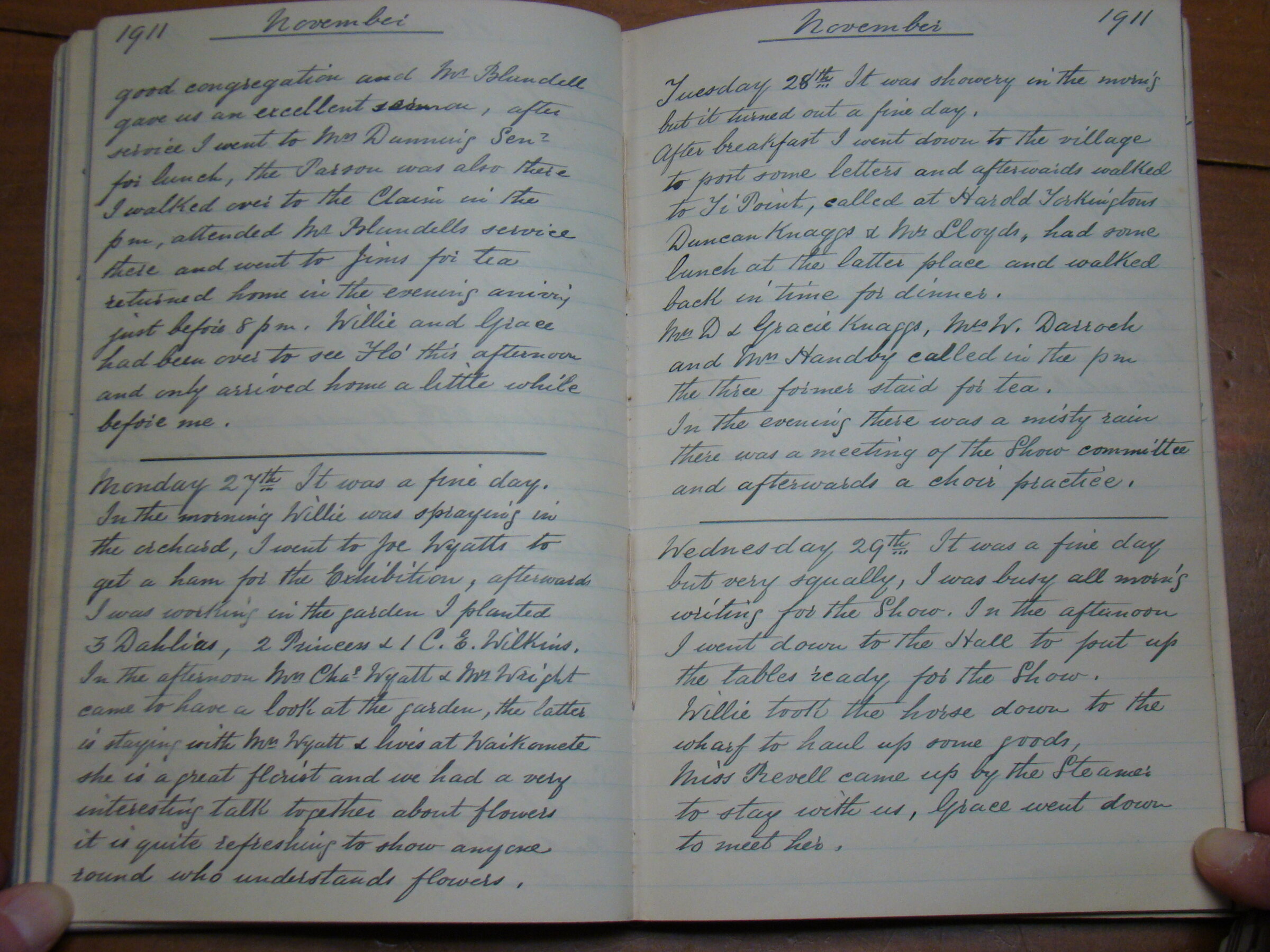 Original CS Clarke diary page