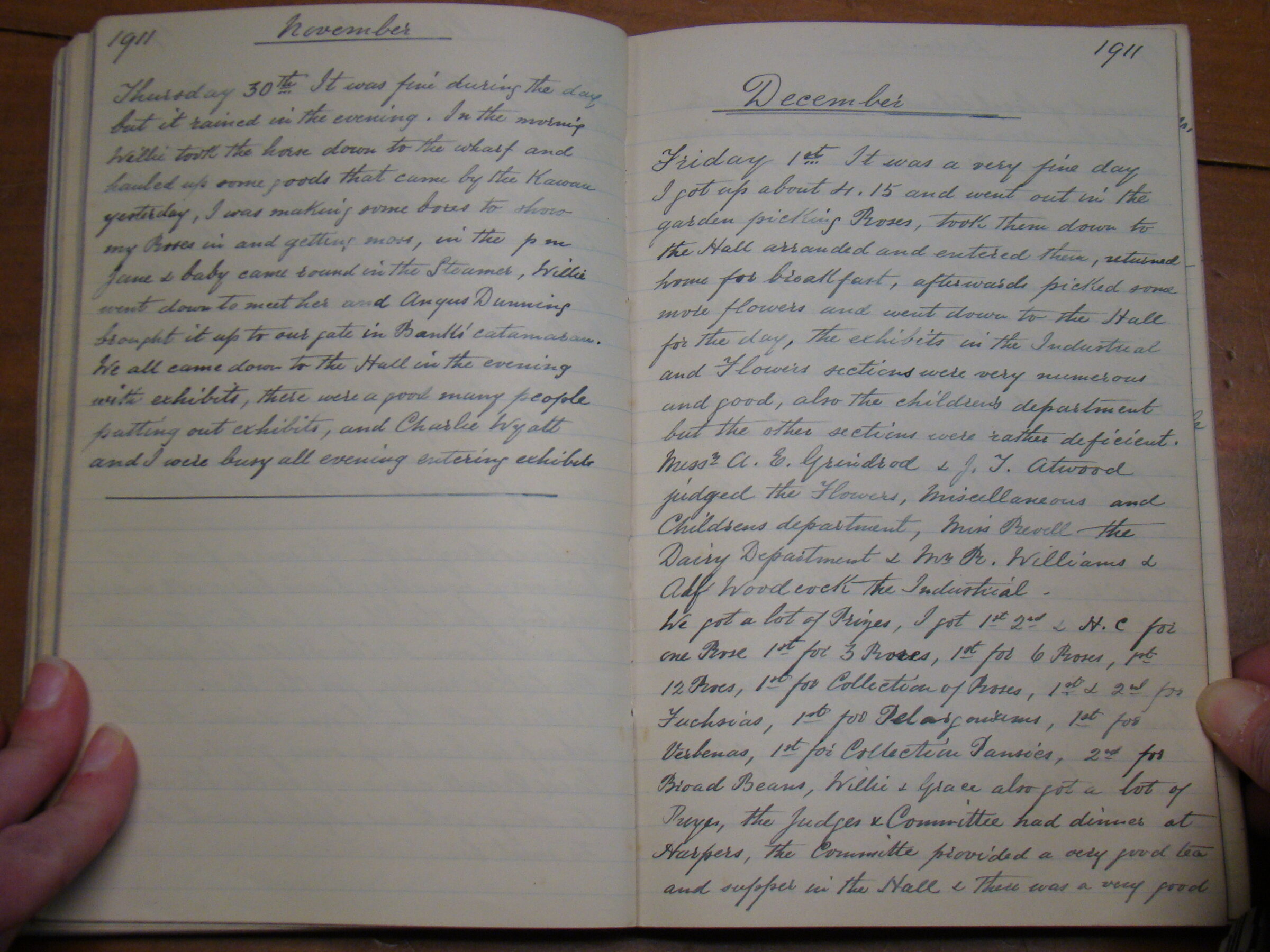 Original CS Clarke diary page