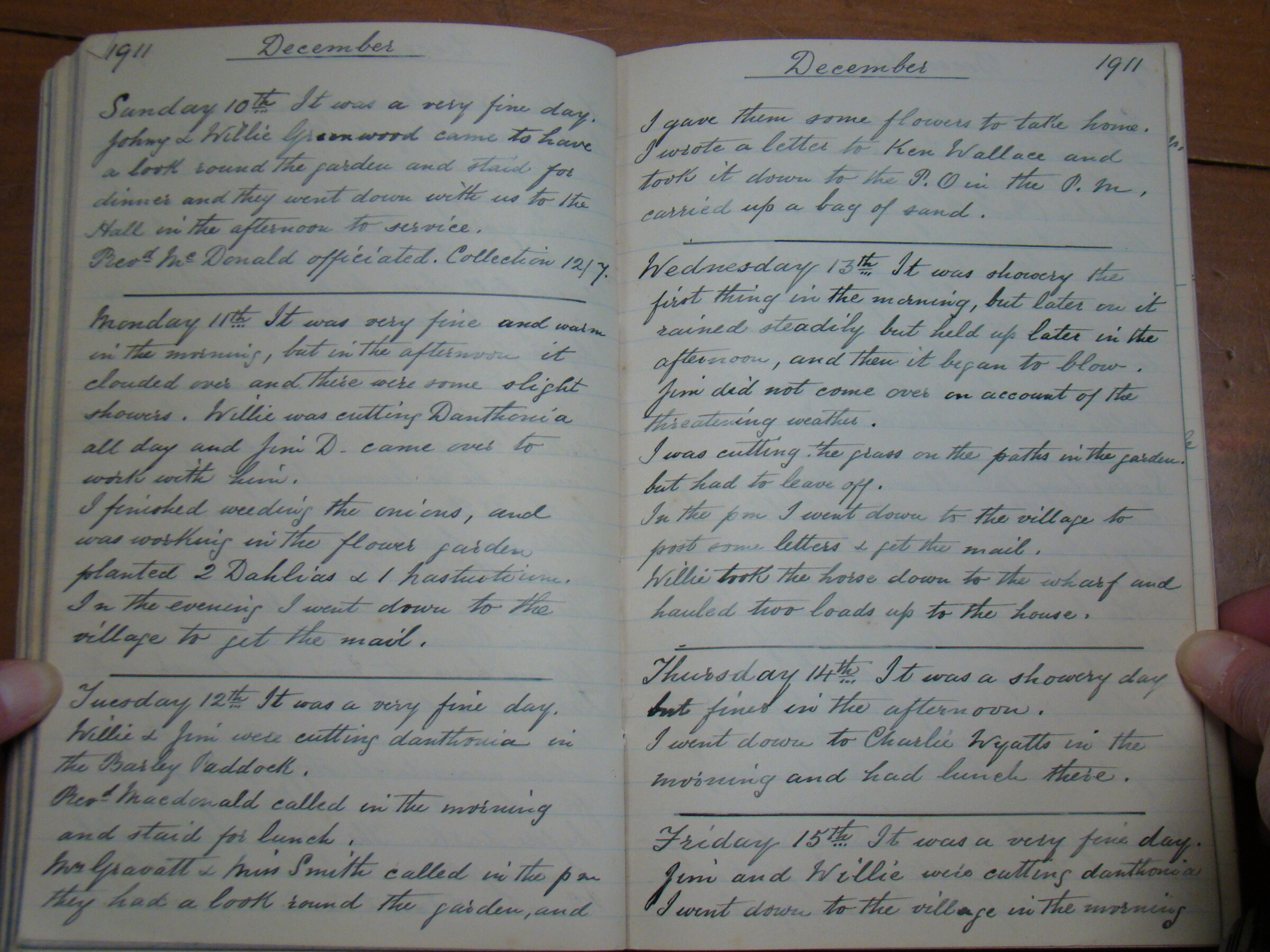 Original CS Clarke diary page