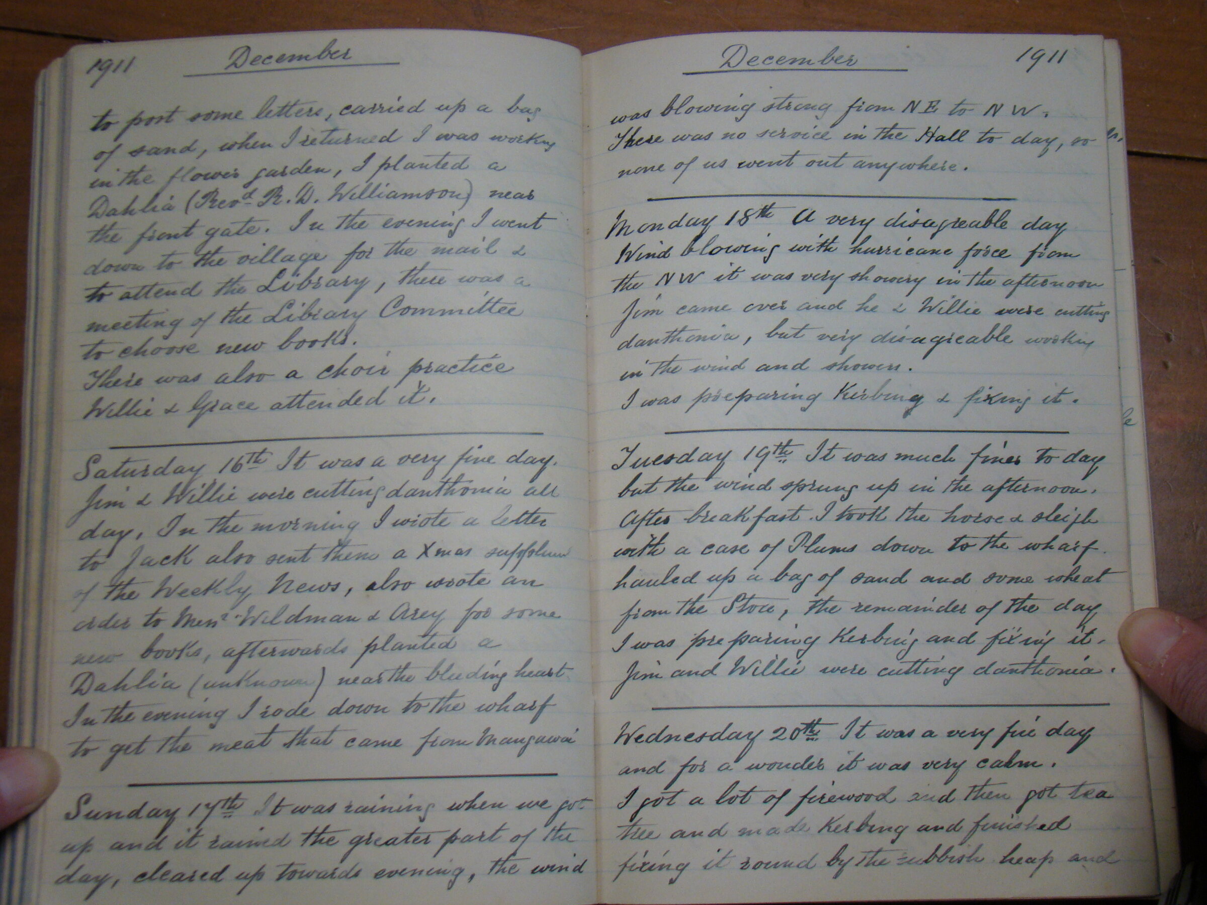 Original CS Clarke diary page