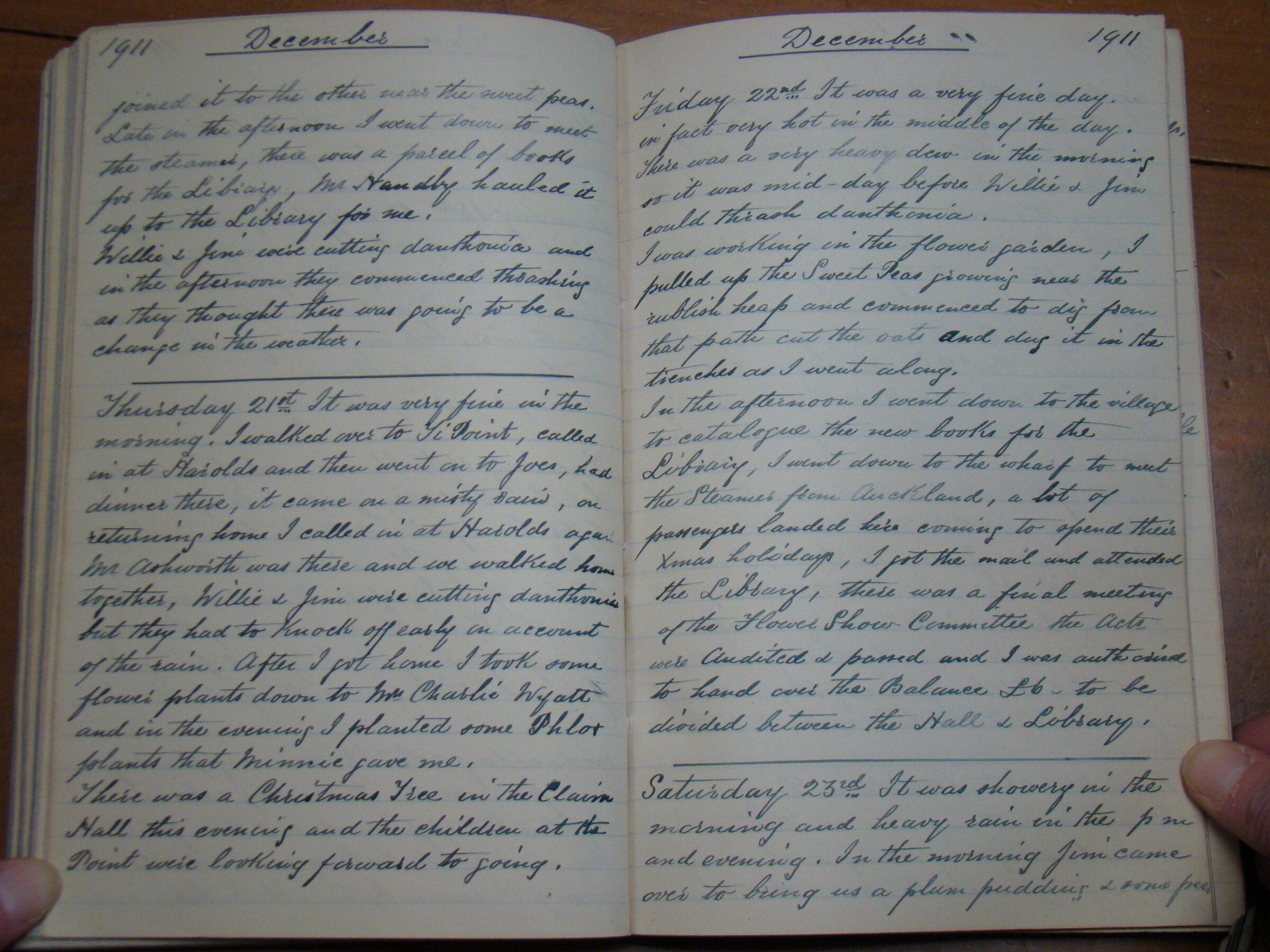 Original CS Clarke diary page