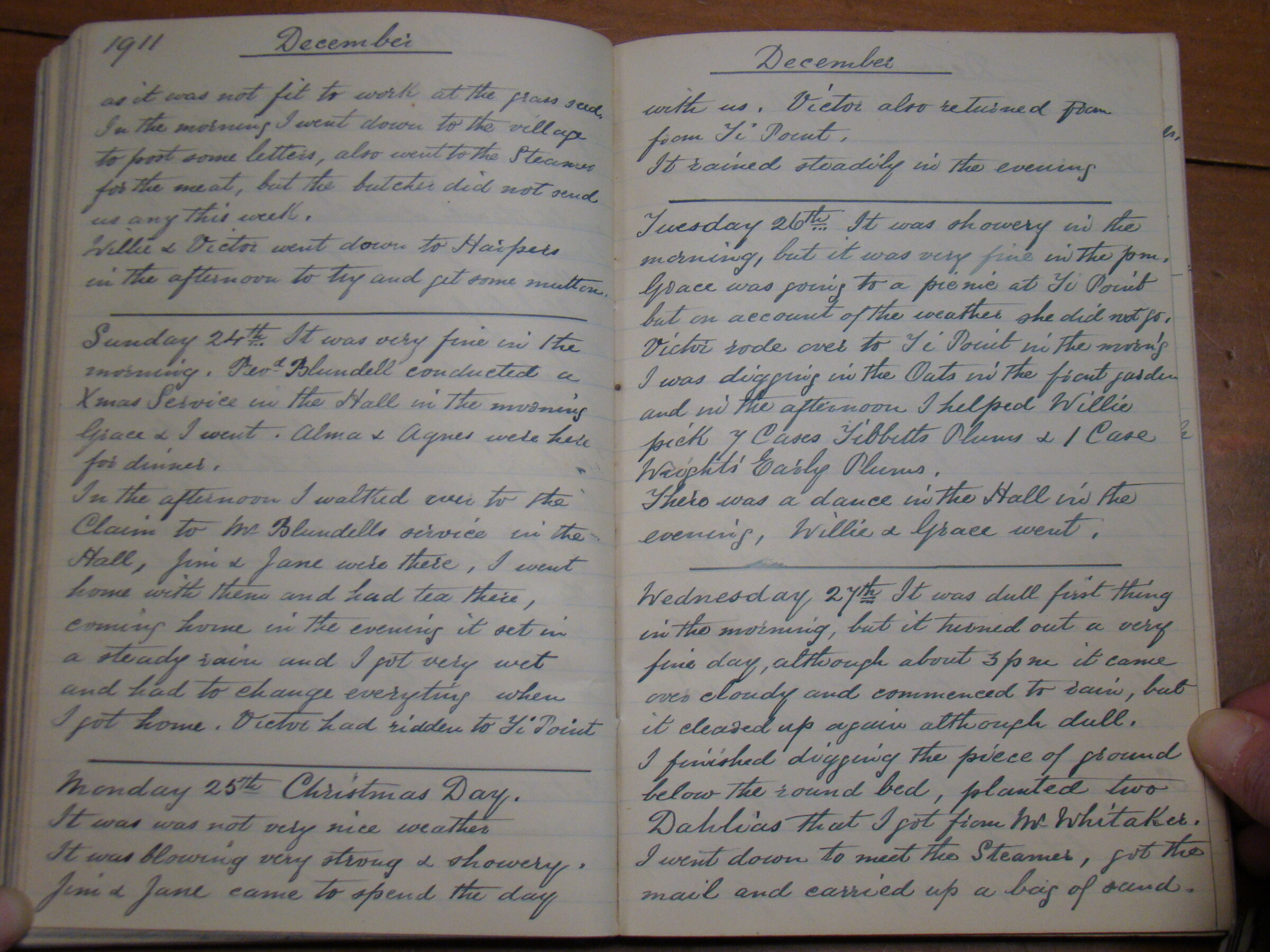 Original CS Clarke diary page