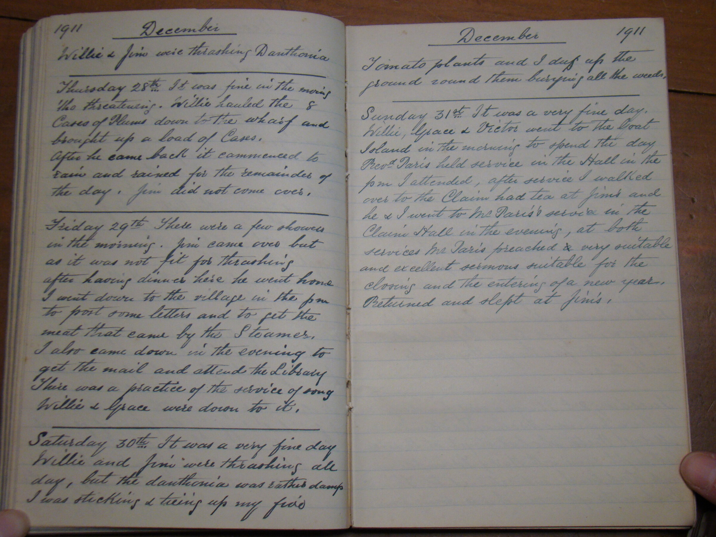 Original CS Clarke diary page