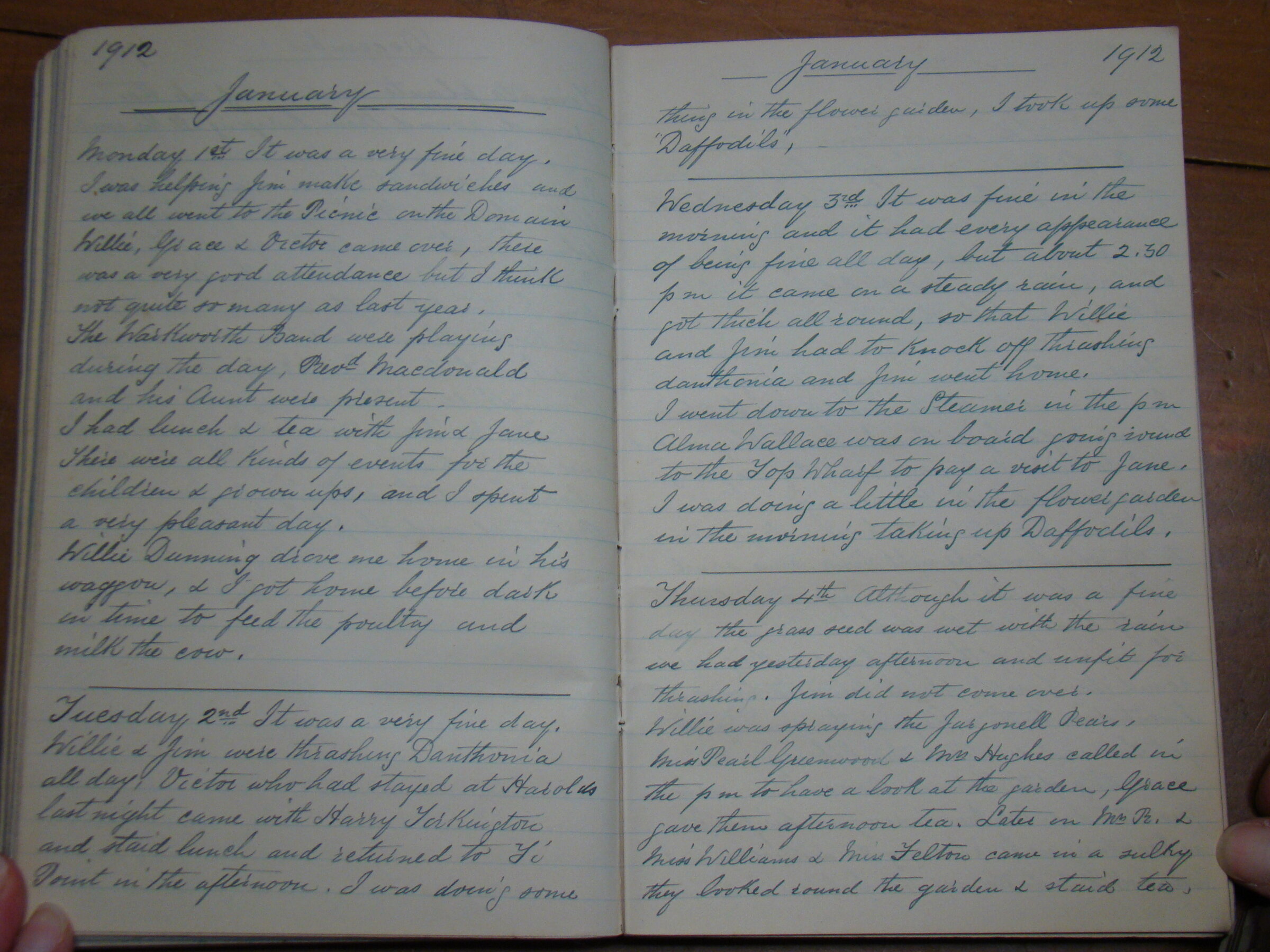 Original CS Clarke diary page