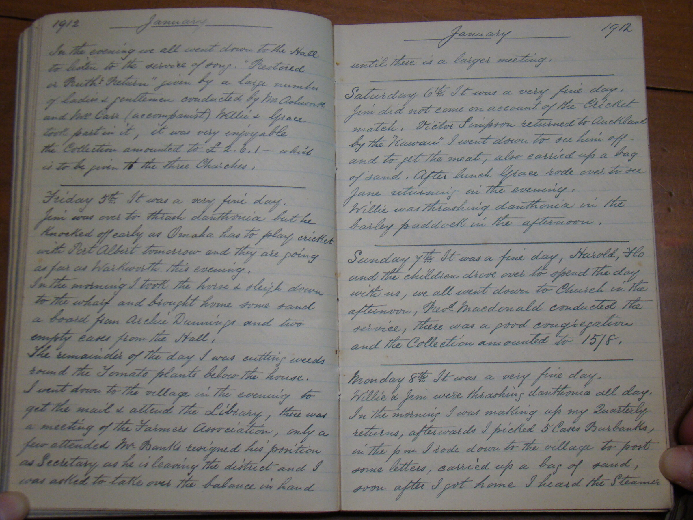 Original CS Clarke diary page