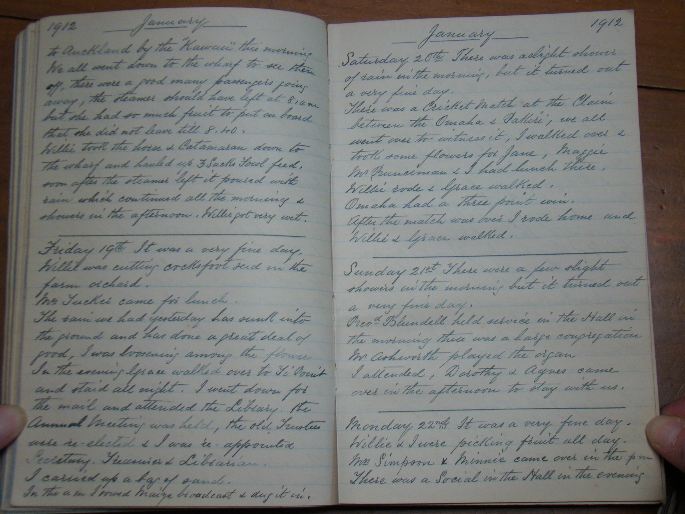 Original CS Clarke diary page