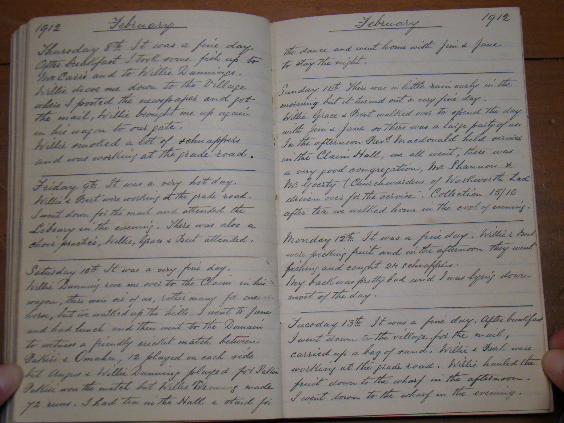 Original CS Clarke diary page
