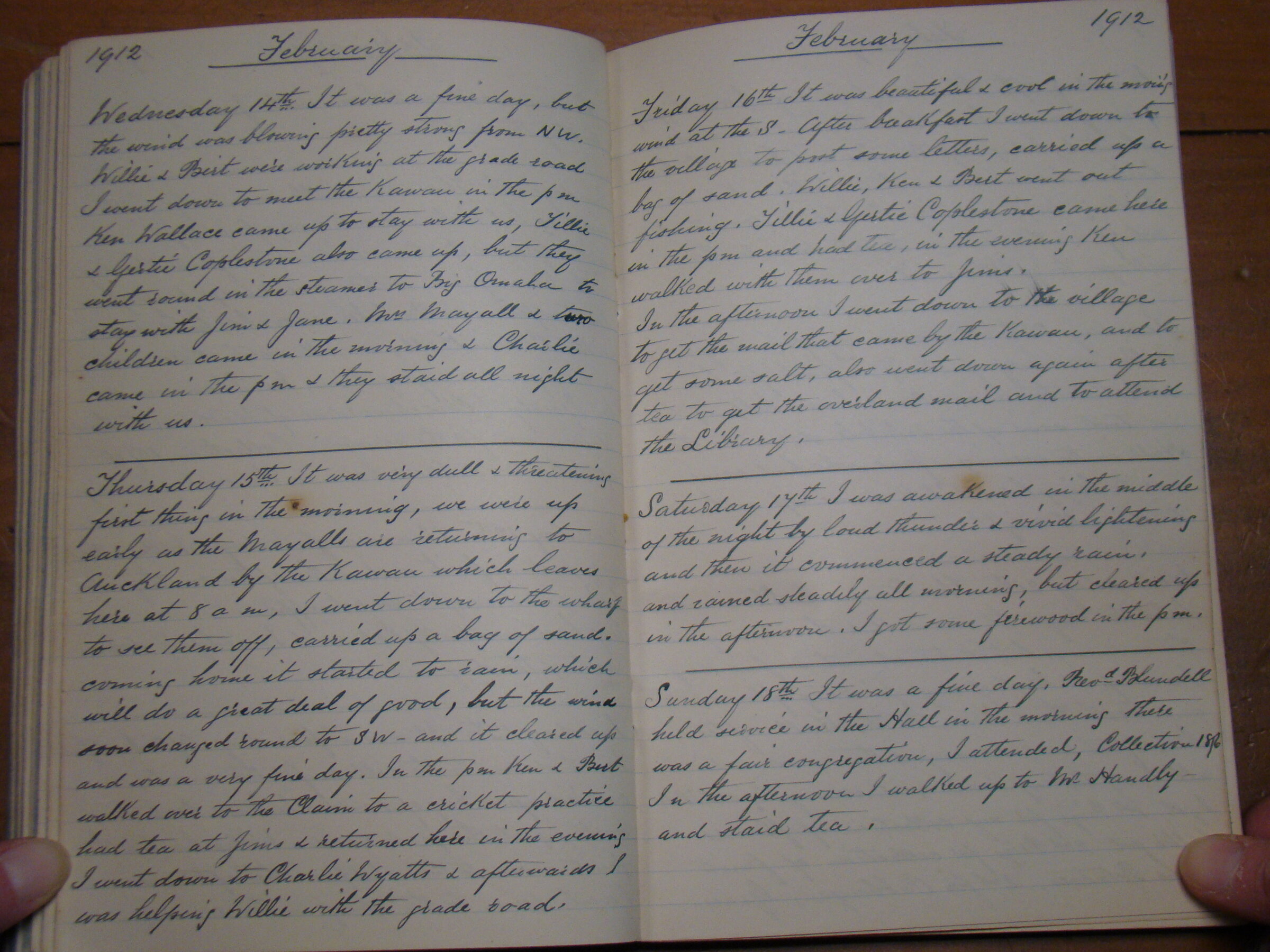 Original CS Clarke diary page