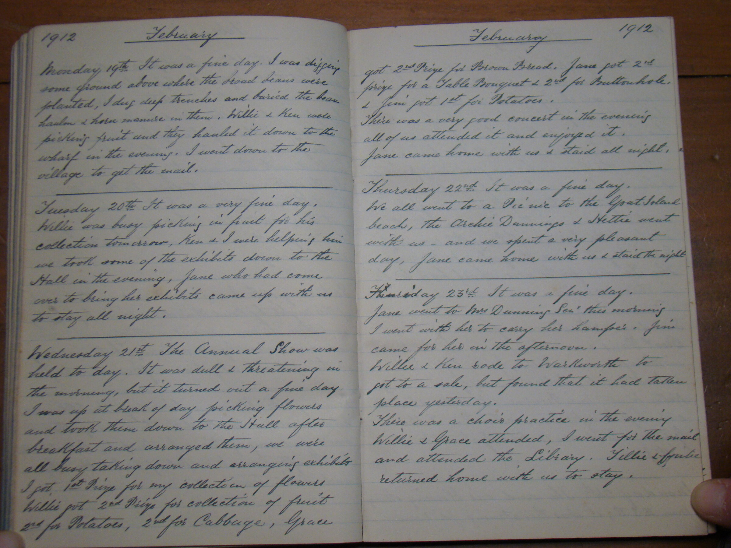 Original CS Clarke diary page