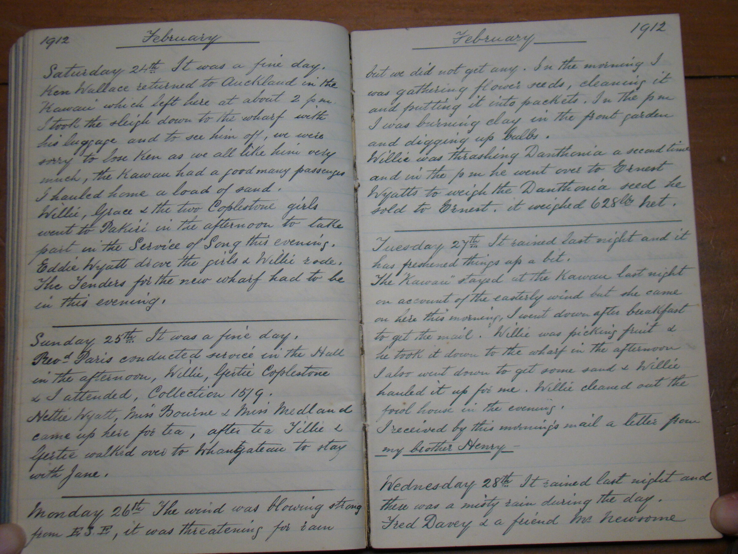 Original CS Clarke diary page