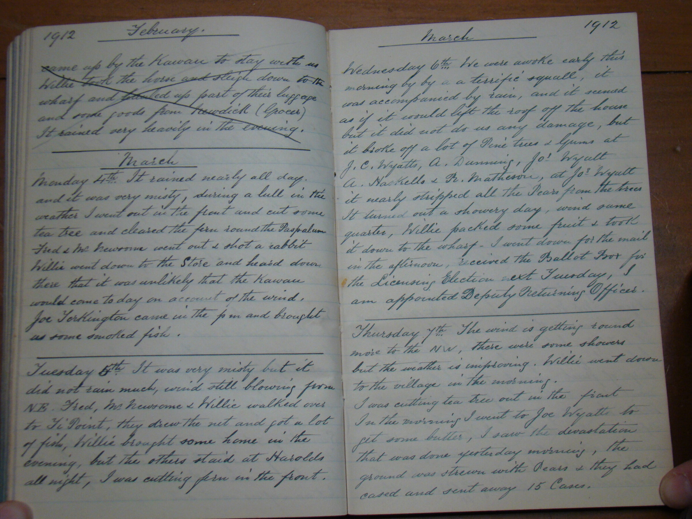 Original CS Clarke diary page
