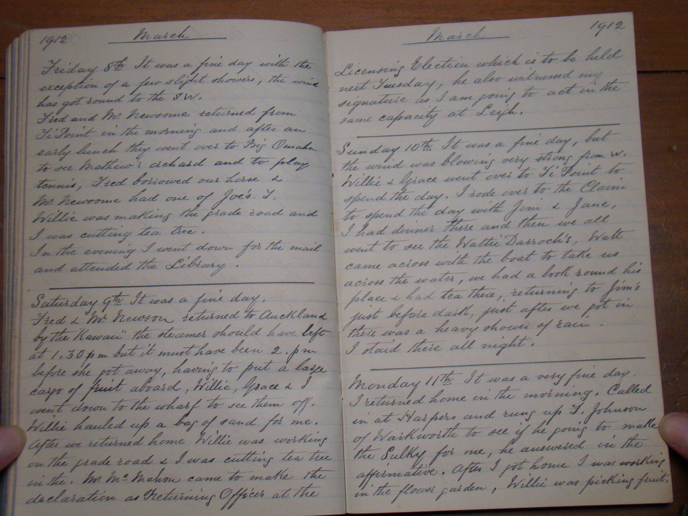 Original CS Clarke diary page