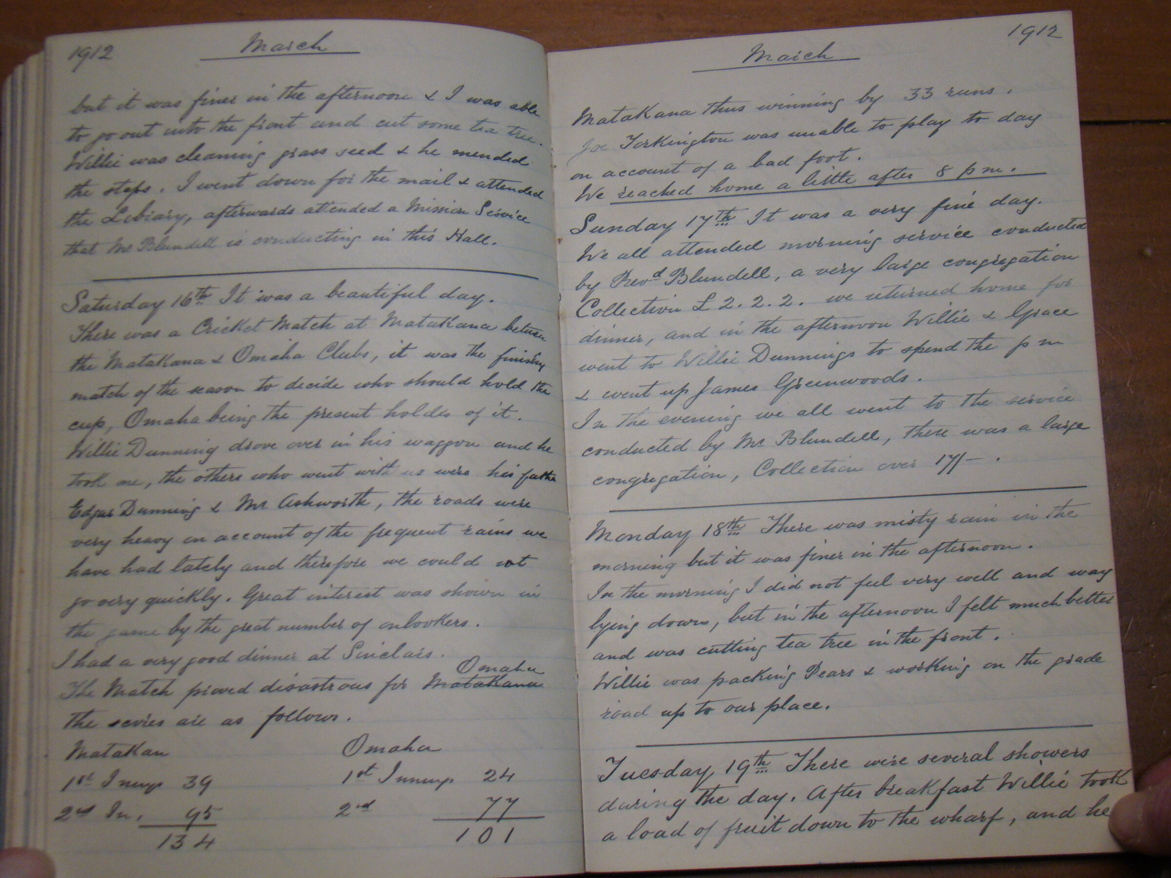 Original CS Clarke diary page